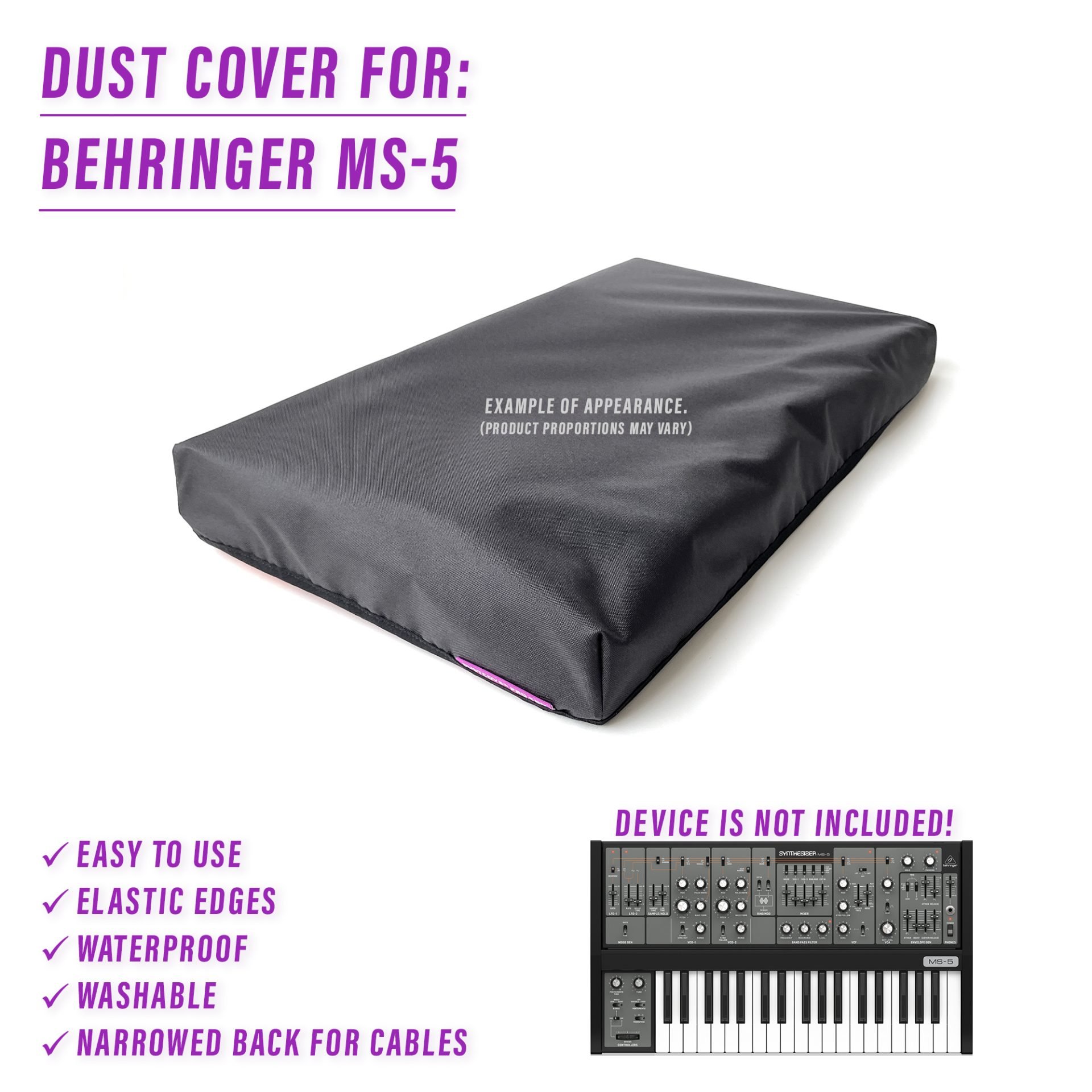 dust cover for behringer ms-5 ms5
