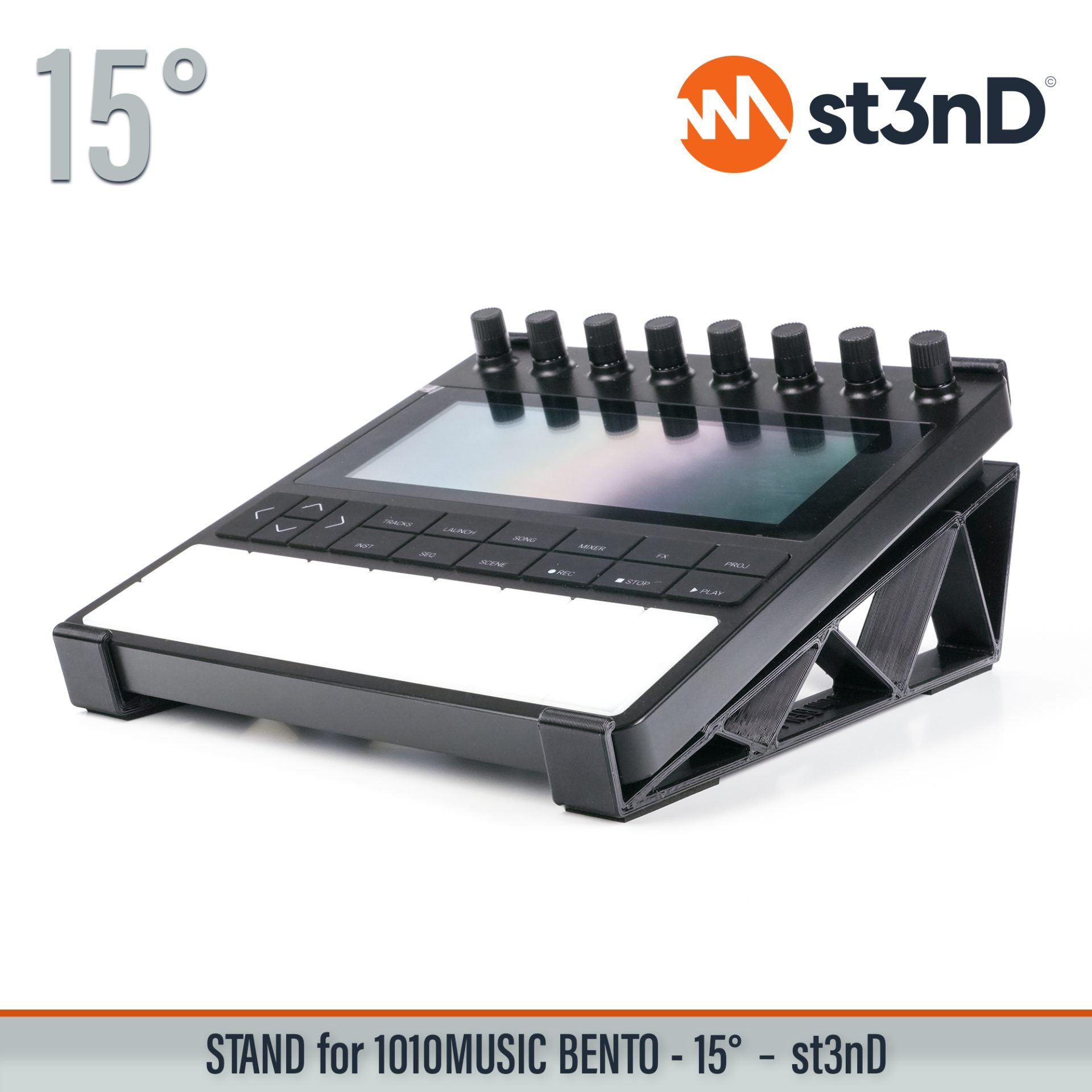 desktop stand music production st3nD stand strong studio gear sturdy 1010music Bento sampling production lab 1010music Bento sampler workstation music producer