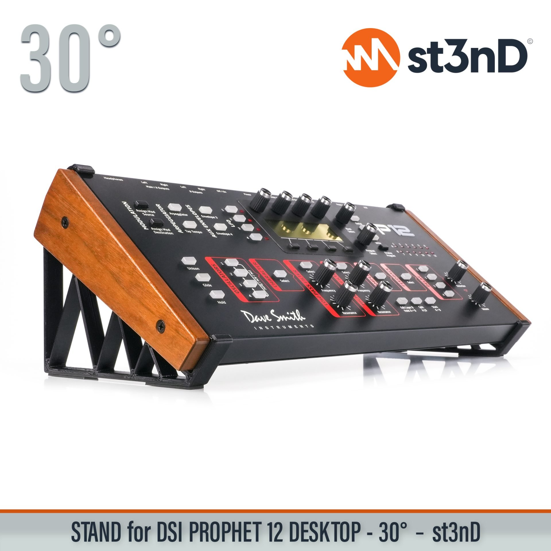 desktop synth home studio music portable SEQUENTIAL Prophet st3nD stable stand strong sturdy tilted DSI PROPHET 12 DESKTOP DAVE SMITH INSTRUMENTS PROPHET 12