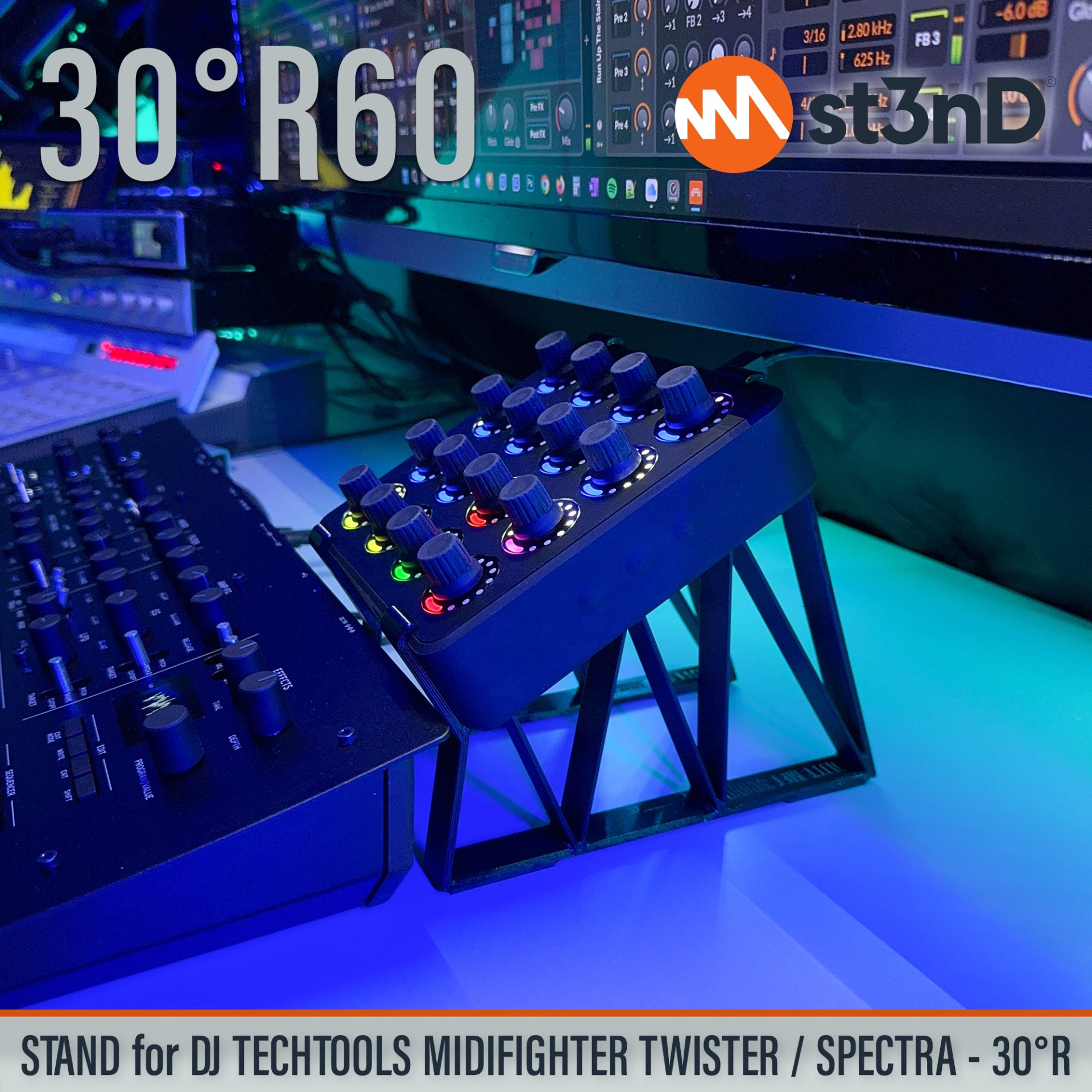 daw controller desktop stand DJ TECHTOOLS midi controller MIDI FIGHTER st3nD stand strong MIDI FIGHTER SPECTRA MIDI FIGHTER TWISTER