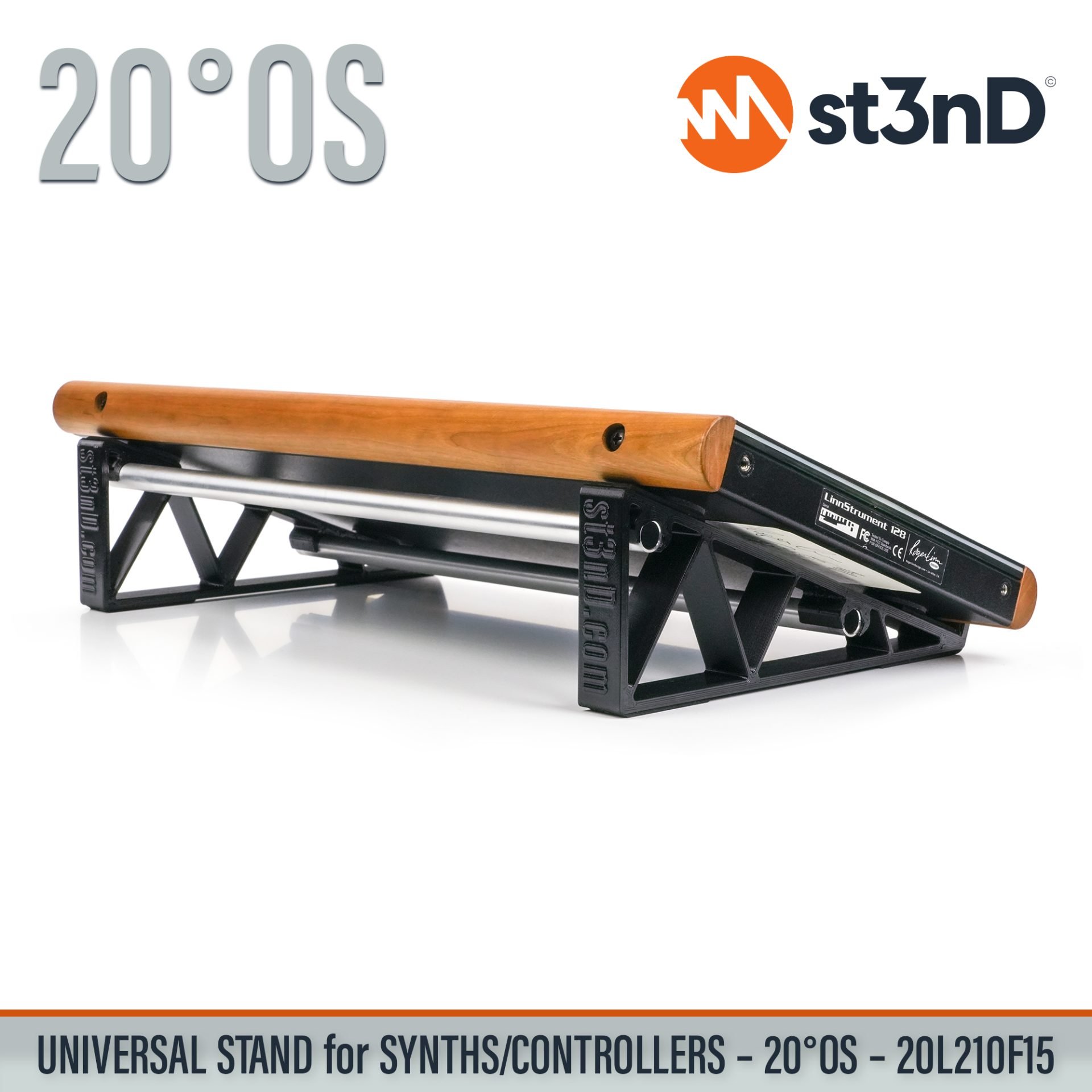 AUDIO DEVICES controller CONTROLLERS home studio instrument accessory LINNSTRUMENT 128 portable raised ROGER LINN DESIGN ROGER LINN DESIGN LINNSTRUMENT 128 st3nD stable stand strong studio accessory sturdy synth synth accessory synth desktop stand SYNTHS tilted