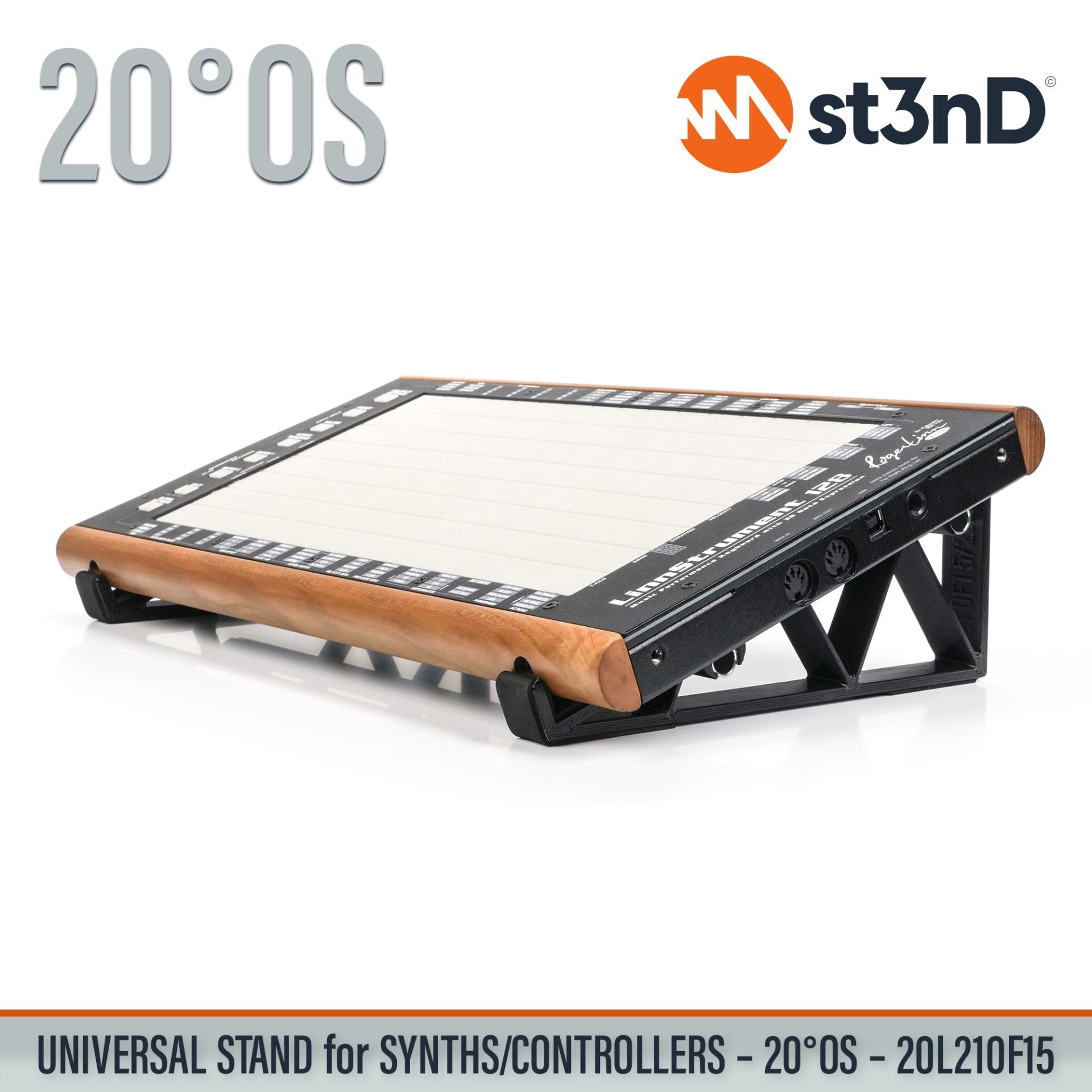 AUDIO DEVICES controller CONTROLLERS home studio instrument accessory LINNSTRUMENT 128 portable raised ROGER LINN DESIGN ROGER LINN DESIGN LINNSTRUMENT 128 st3nD stable stand strong studio accessory sturdy synth synth accessory synth desktop stand SYNTHS tilted