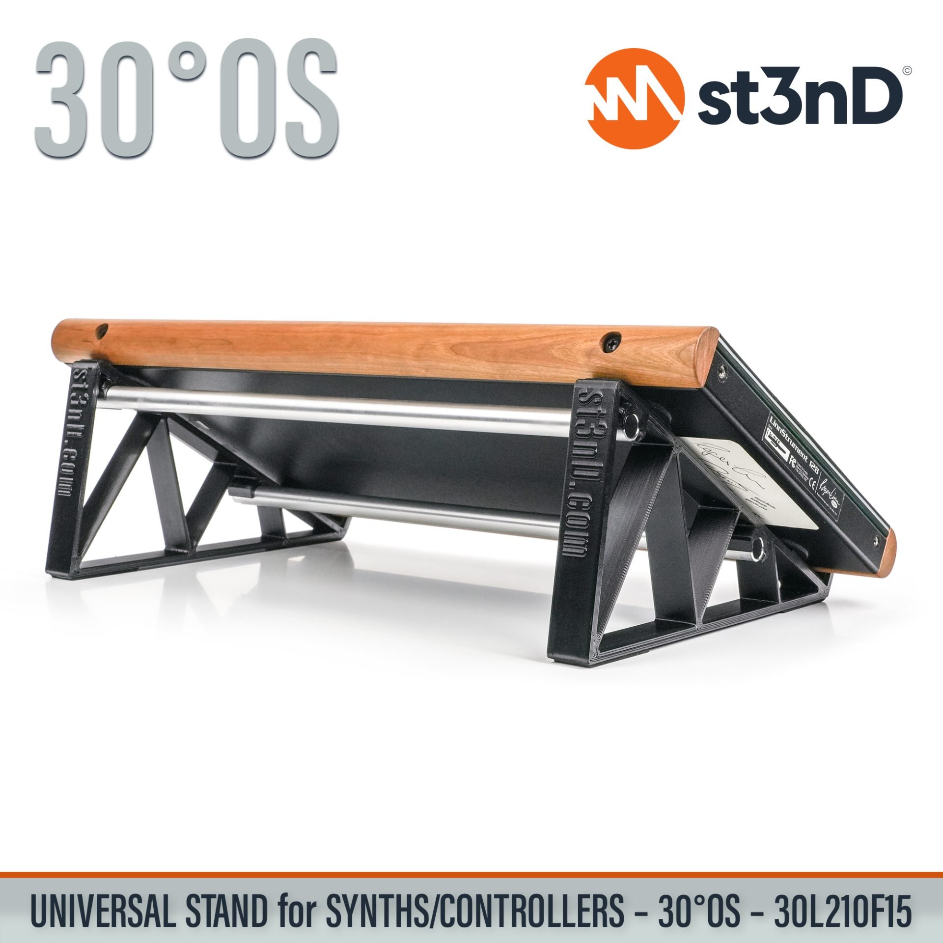 AUDIO DEVICES controller CONTROLLERS home studio instrument accessory LINNSTRUMENT 128 portable raised ROGER LINN DESIGN ROGER LINN DESIGN LINNSTRUMENT 128 st3nD stable stand strong studio accessory sturdy synth synth accessory synth desktop stand SYNTHS tilted