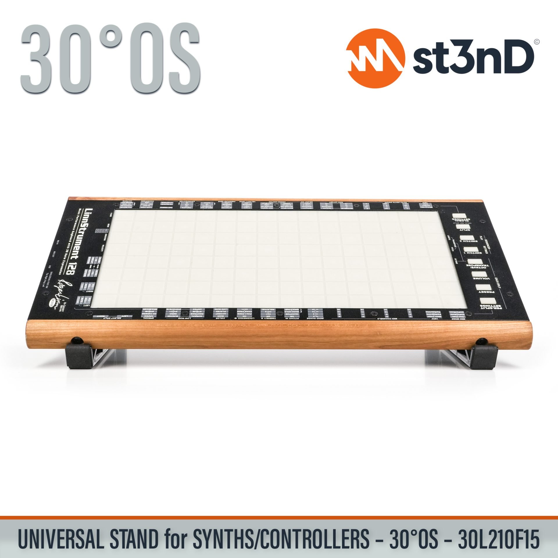 AUDIO DEVICES controller CONTROLLERS home studio instrument accessory LINNSTRUMENT 128 portable raised ROGER LINN DESIGN ROGER LINN DESIGN LINNSTRUMENT 128 st3nD stable stand strong studio accessory sturdy synth synth accessory synth desktop stand SYNTHS tilted