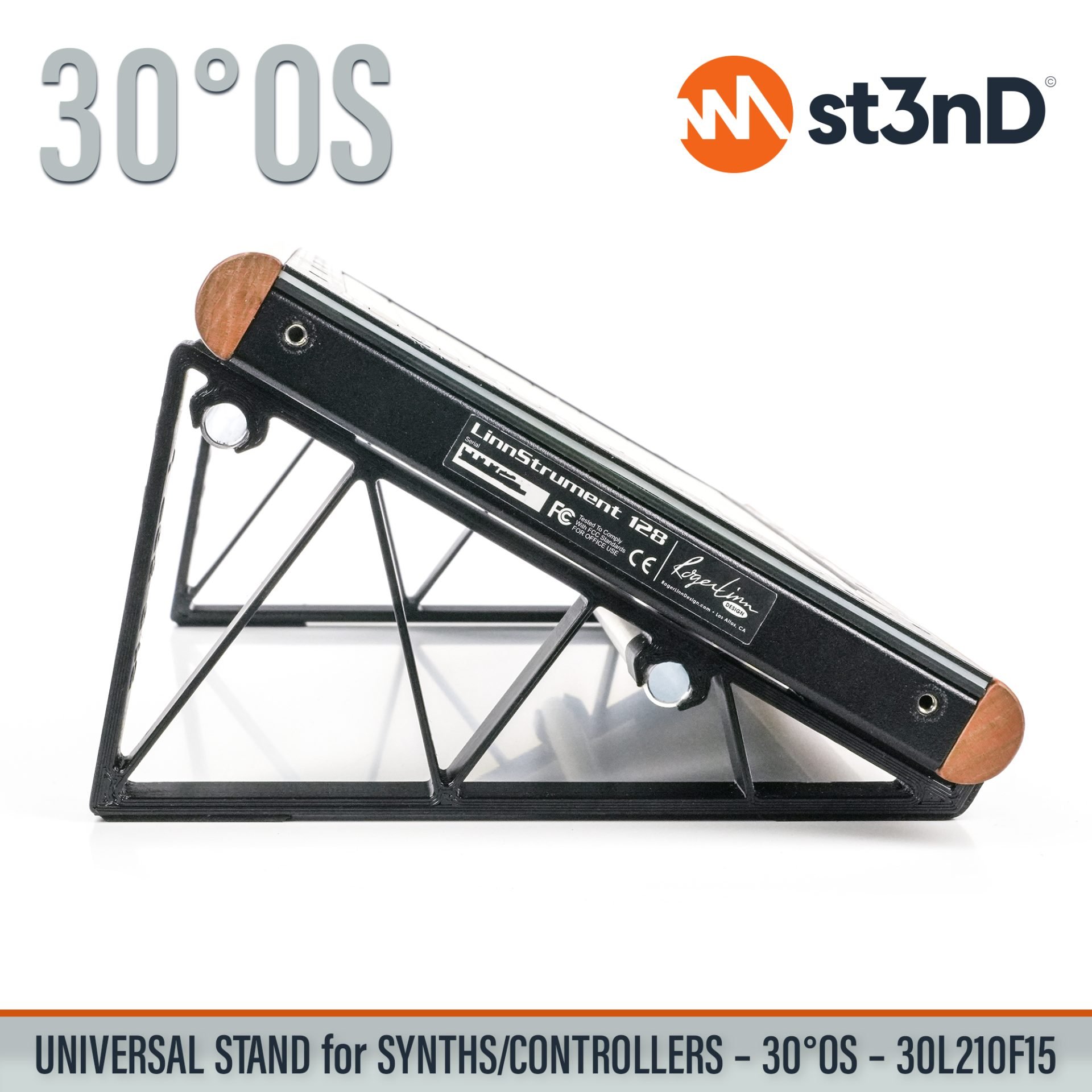 AUDIO DEVICES controller CONTROLLERS home studio instrument accessory LINNSTRUMENT 128 portable raised ROGER LINN DESIGN ROGER LINN DESIGN LINNSTRUMENT 128 st3nD stable stand strong studio accessory sturdy synth synth accessory synth desktop stand SYNTHS tilted