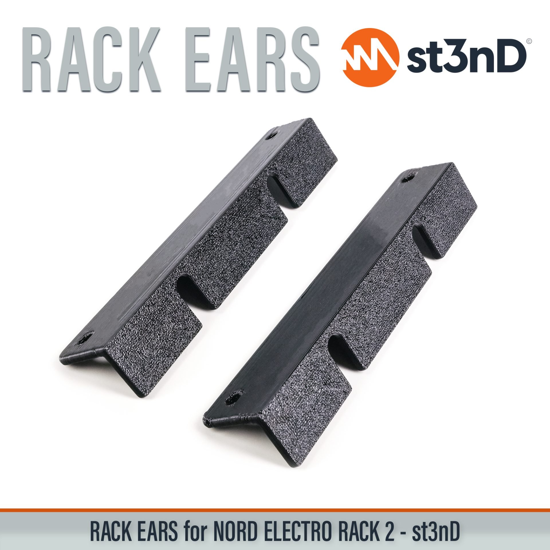 3D printed rack ears controller custom fit rack brackets custom rack ears portable RACK EARS rack mount brackets st3nD stable strong studio accessory studio gear accessories studio rack mount ears sturdy synth rack ears CLAVIA NORD ELECTRO RACK 2 CLAVIA NORD ELECTRO RACK 2