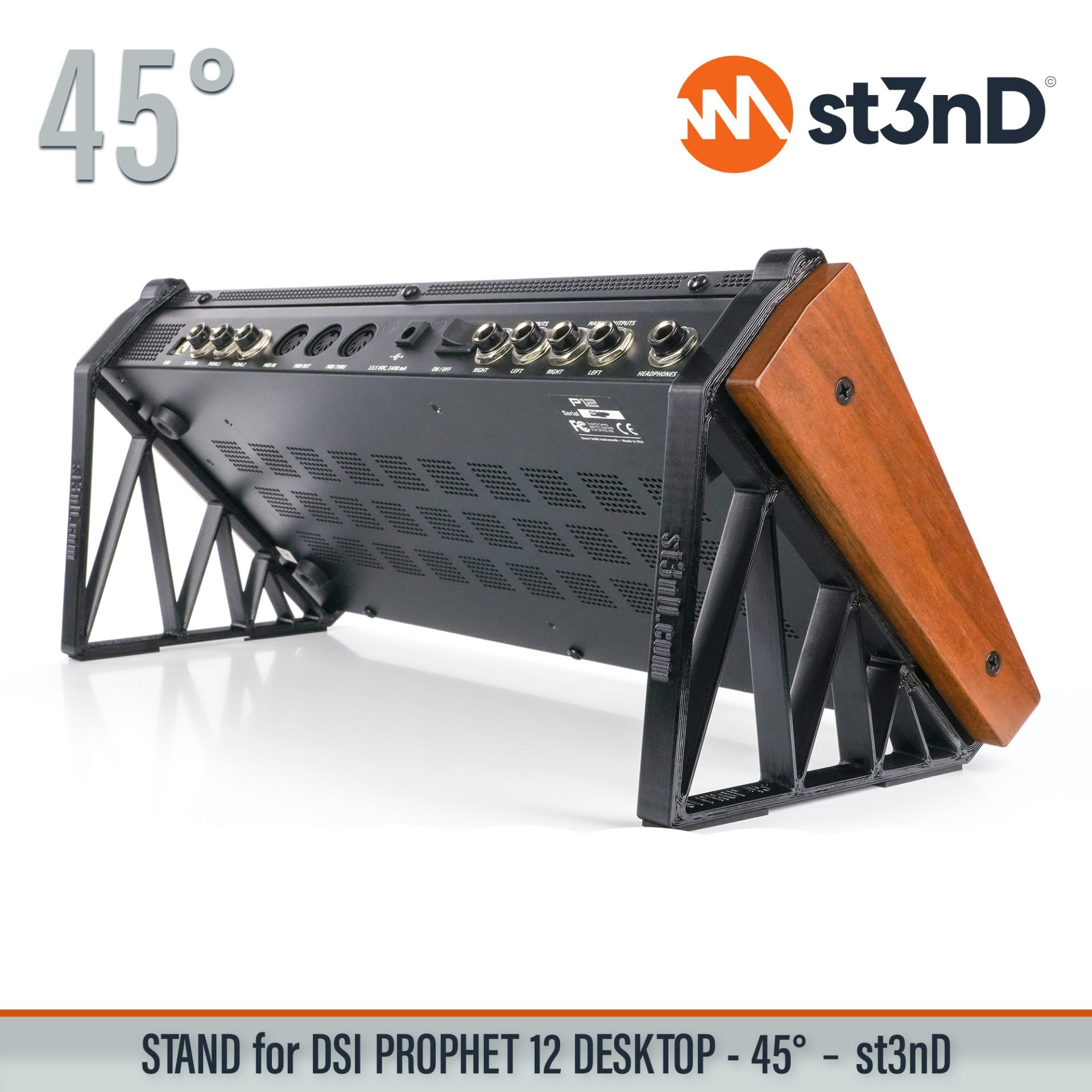 DAVE SMITH INSTRUMENTS desktop synth DSI PROPHET 12 DESKTOP home studio music portable PROPHET 12 SEQUENTIAL Prophet st3nD stable stand strong sturdy tilted