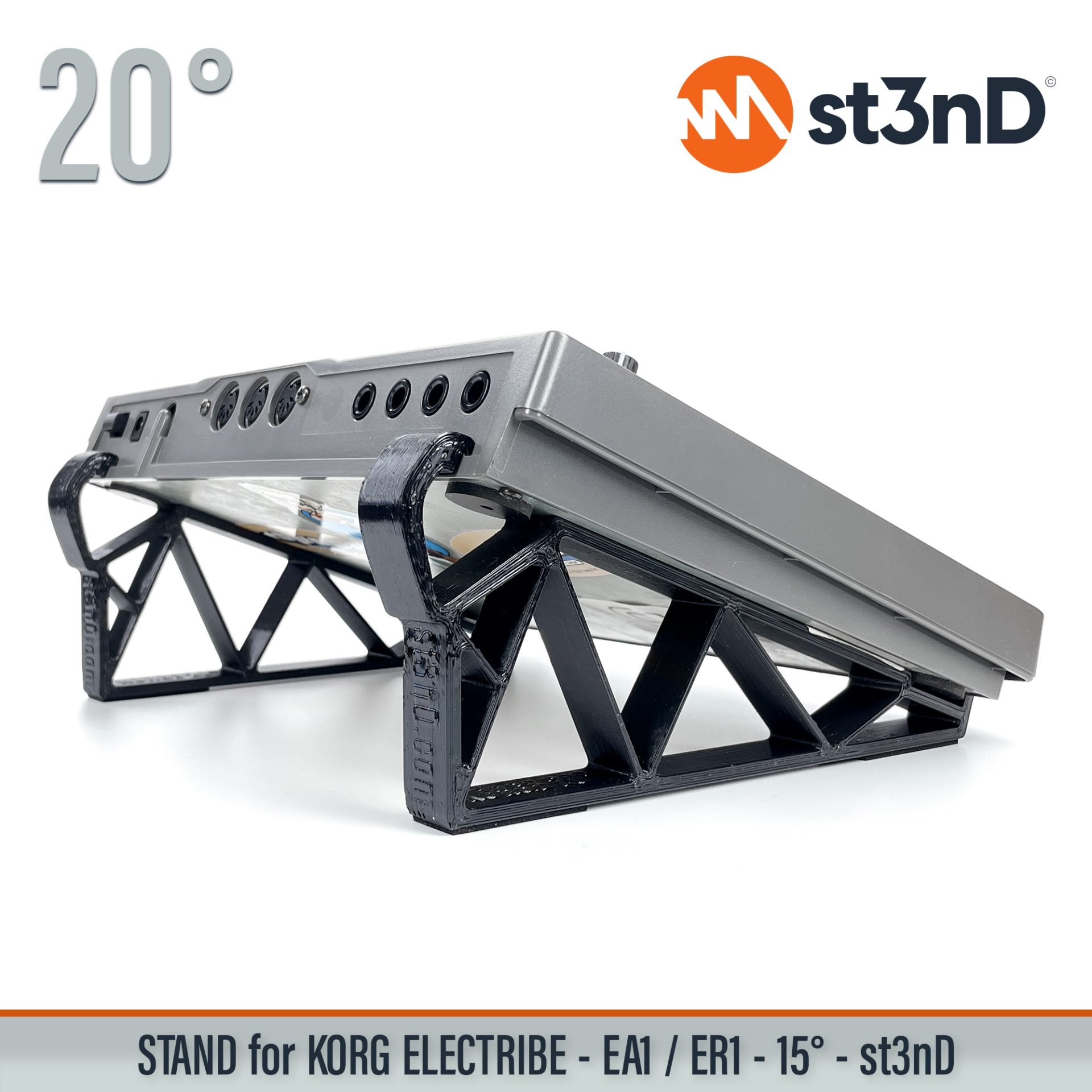 desktop synth electribe series korg korg electribe portable st3nD stable stand strong studio hardware sturdy tilted ea1 er1 electribe ea1 electribe er1