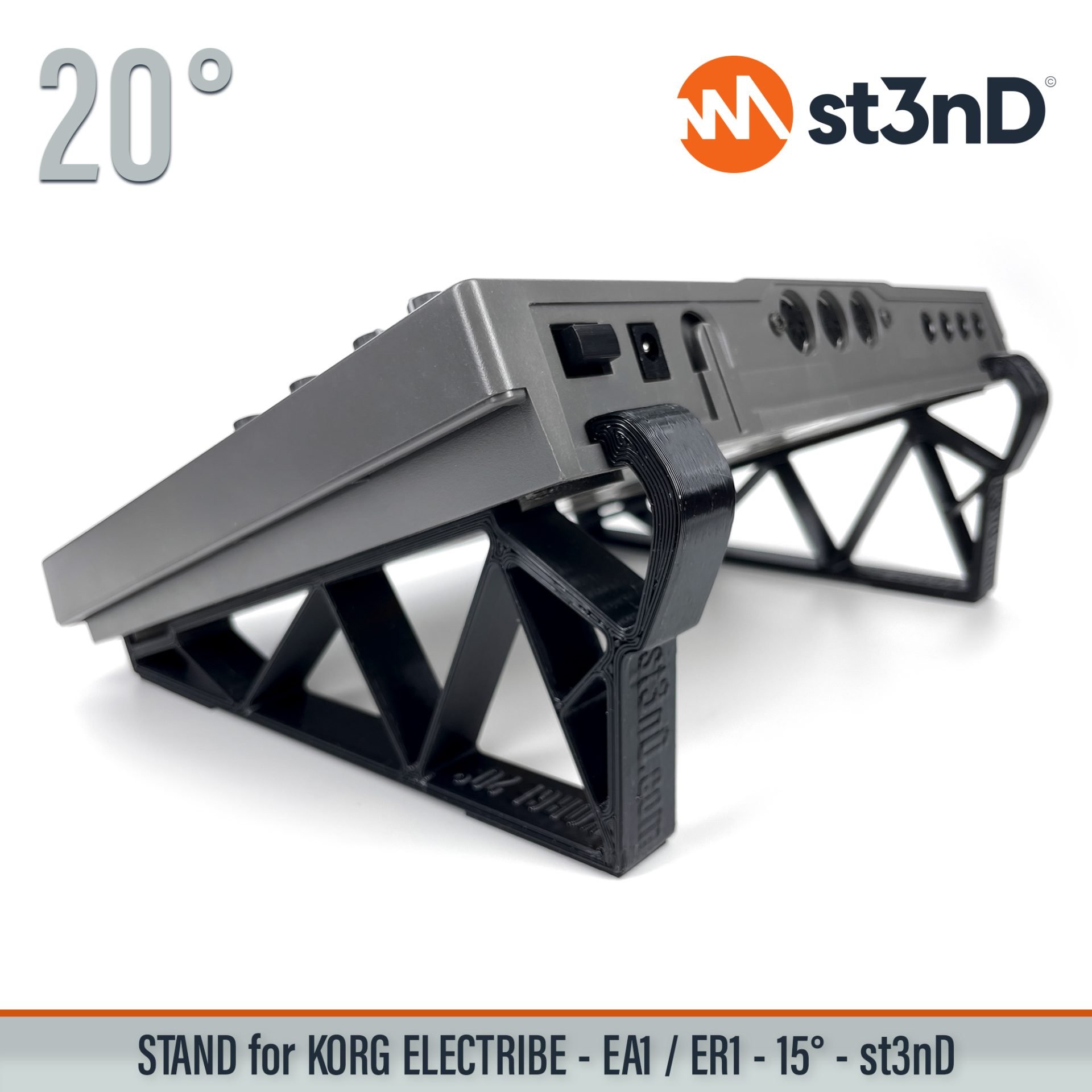 desktop synth electribe series korg korg electribe portable st3nD stable stand strong studio hardware sturdy tilted ea1 er1 electribe ea1 electribe er1
