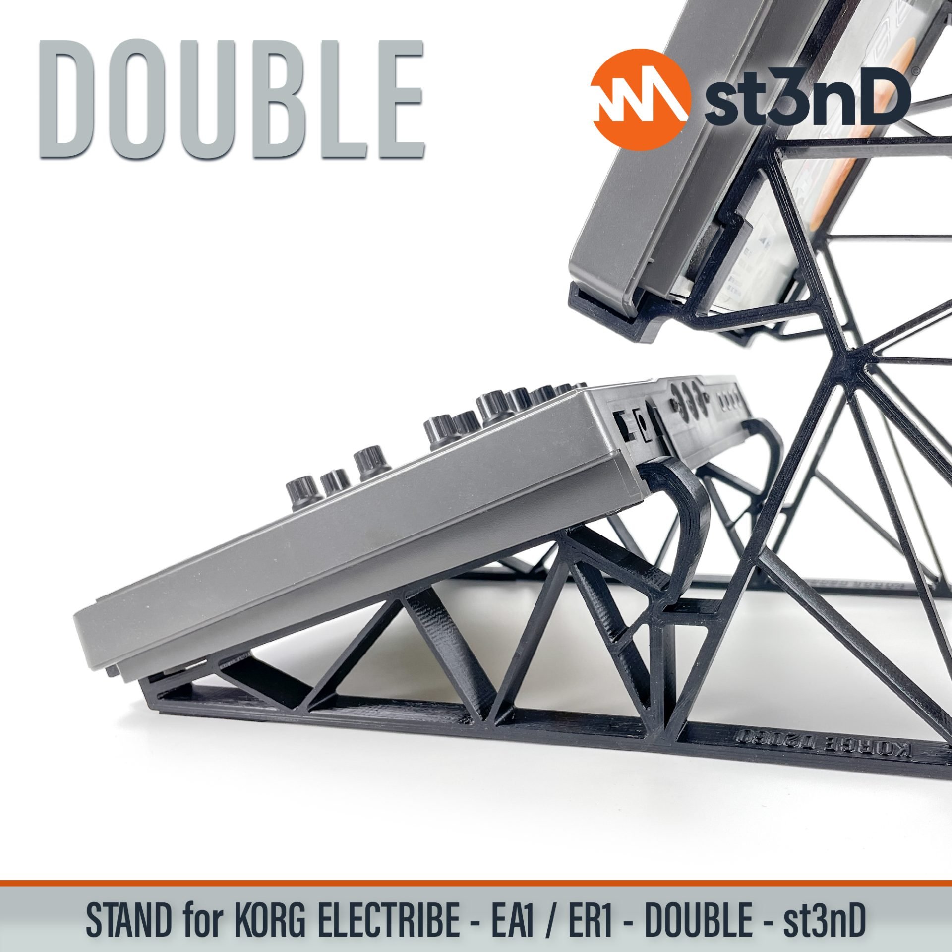 synth stand electribe series korg korg electribe portable st3nD stable double stand strong studio hardware sturdy tilted ea1 er1 electribe ea1 electribe er1