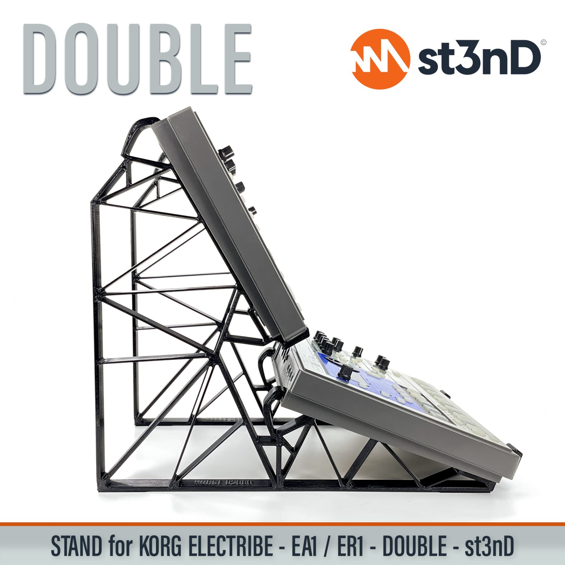 synth stand electribe series korg korg electribe portable st3nD stable double stand strong studio hardware sturdy tilted ea1 er1 electribe ea1 electribe er1