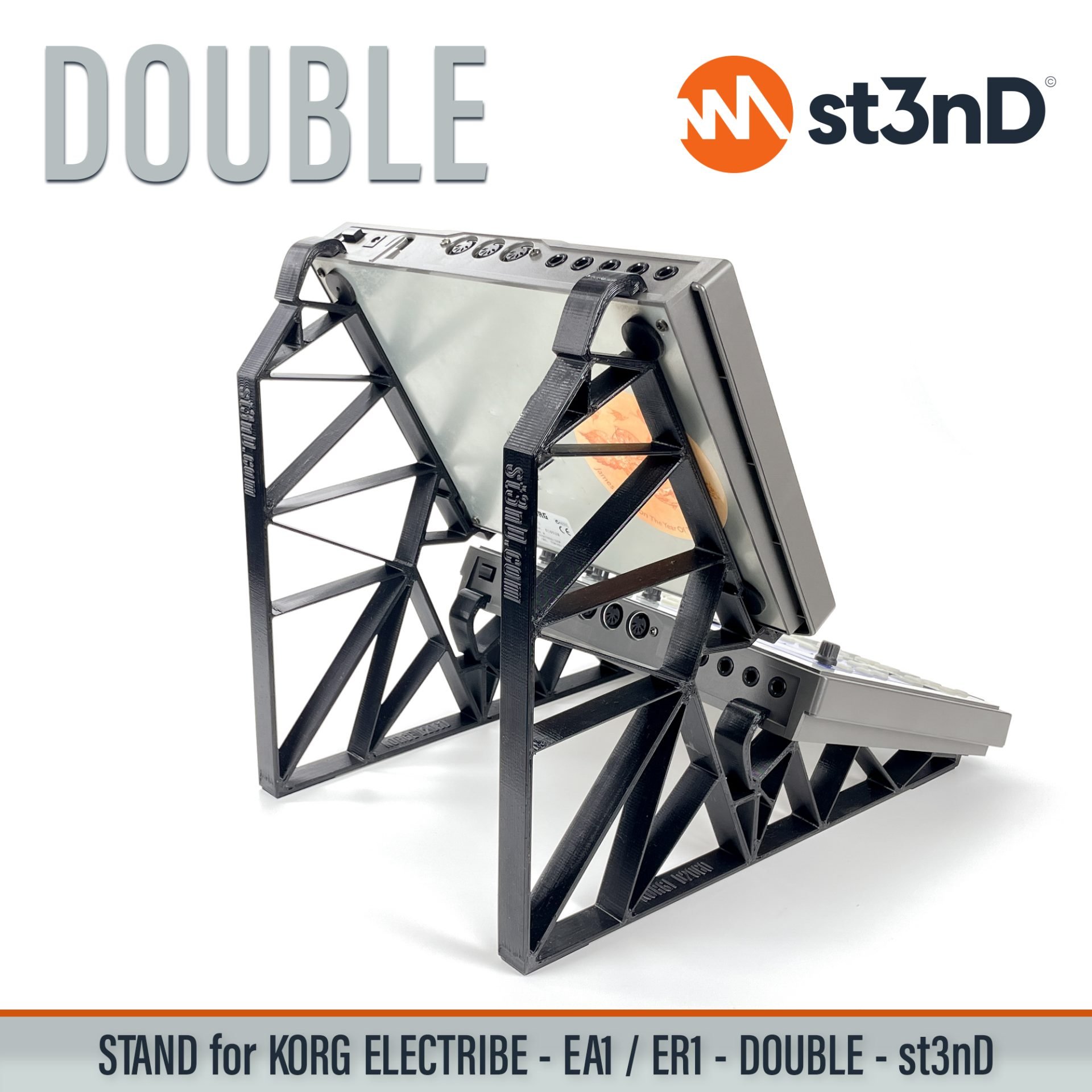 synth stand electribe series korg korg electribe portable st3nD stable double stand strong studio hardware sturdy tilted ea1 er1 electribe ea1 electribe er1