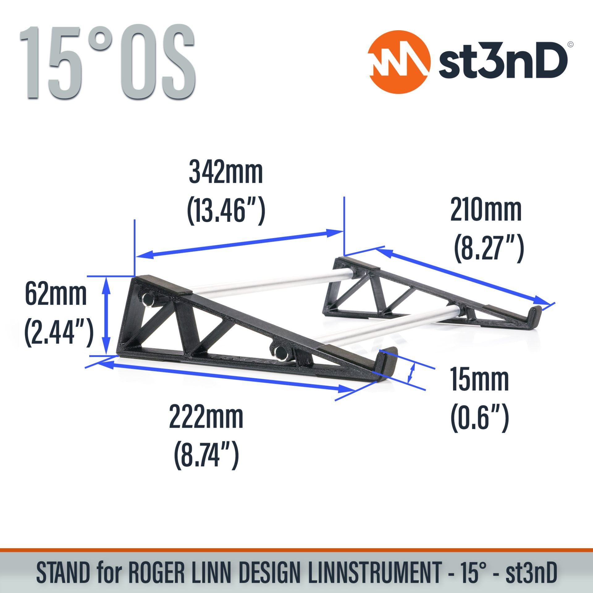 controller home studio instrument accessory LINNSTRUMENT LINNSTRUMENT 128 midi controller portable ROGER LINN DESIGN ROGER LINN DESIGN LINNSTRUMENT ROGER LINN DESIGN LINNSTRUMENT 128 st3nD stable stand strong studio accessory sturdy synth synth accessory tilted