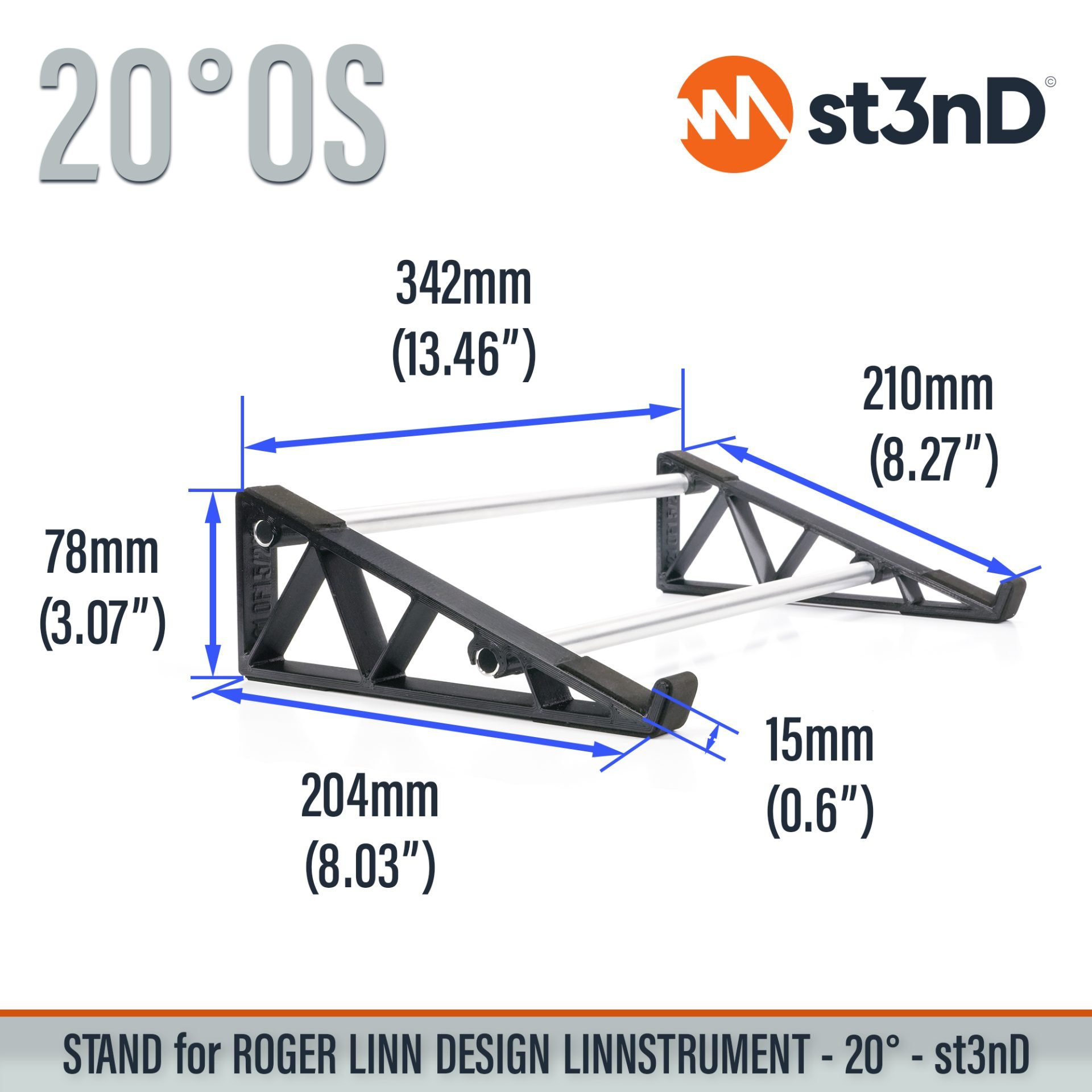 controller home studio instrument accessory LINNSTRUMENT LINNSTRUMENT 128 midi controller portable ROGER LINN DESIGN ROGER LINN DESIGN LINNSTRUMENT ROGER LINN DESIGN LINNSTRUMENT 128 st3nD stable stand strong studio accessory sturdy synth synth accessory tilted