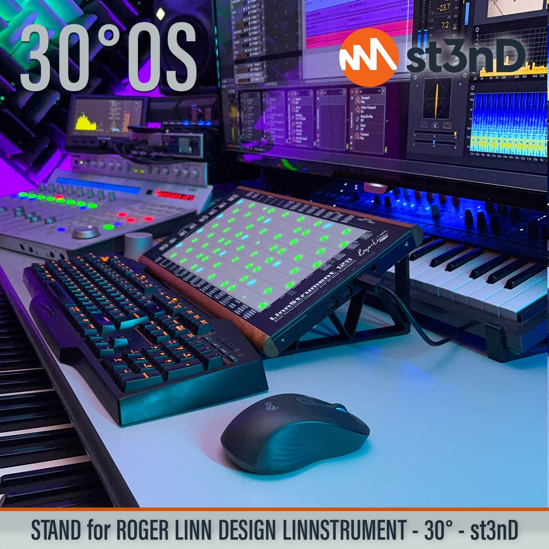 controller home studio instrument accessory portable st3nD stable stand strong studio accessory sturdy synth synth accessory tilted ROGER LINN DESIGN LINNSTRUMENT 128 ROGER LINN DESIGN LINNSTRUMENT ROGER LINN DESIGN LINNSTRUMENT 128 LINNSTRUMENT