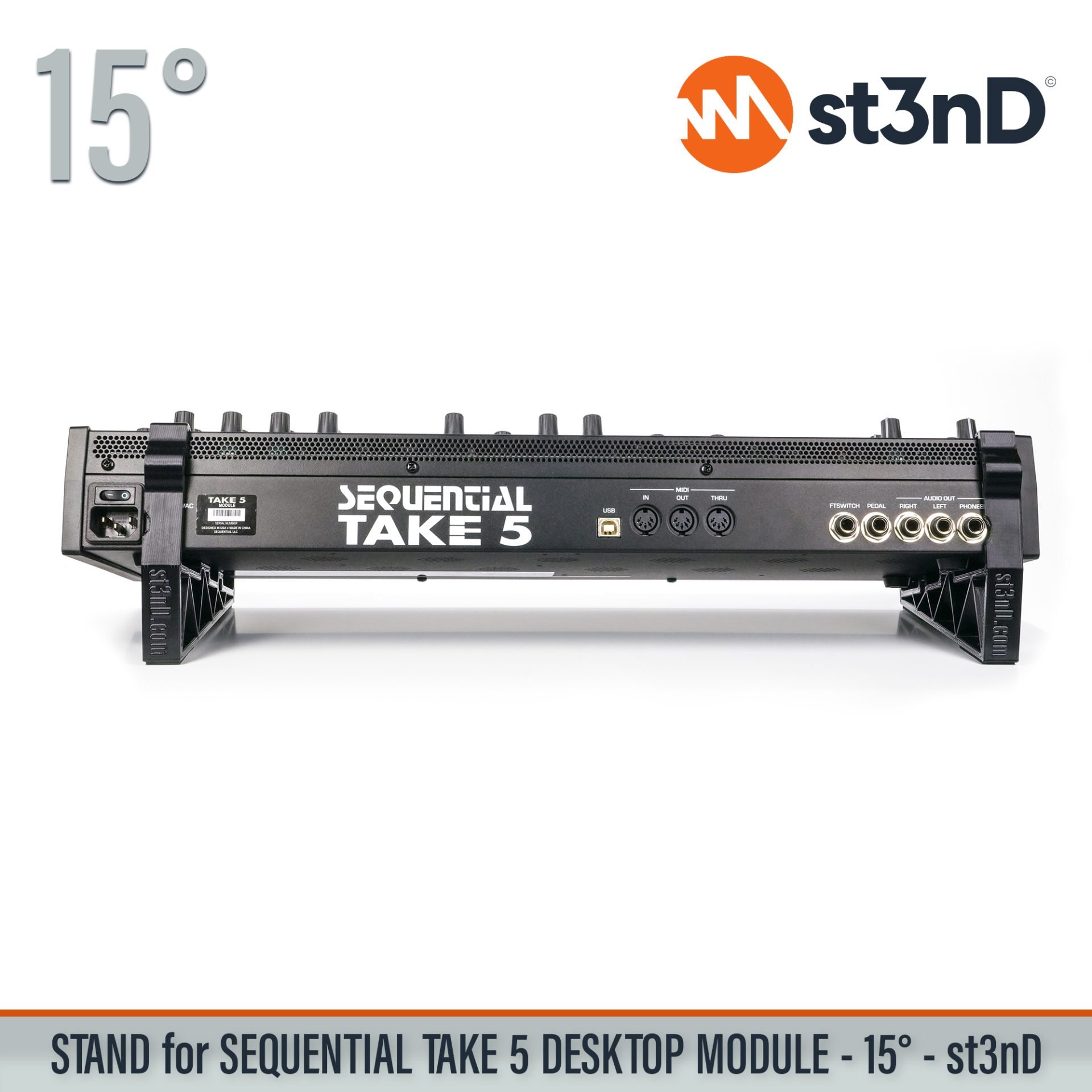DAVE SMITH INSTRUMENTS desktop synth home studio music portable st3nD stable stand strong sturdy tilted SEQUENTIAL TAKE 5 DESKTOP MODULE SEQUENTIAL TAKE 5 DESKTOP MODULE