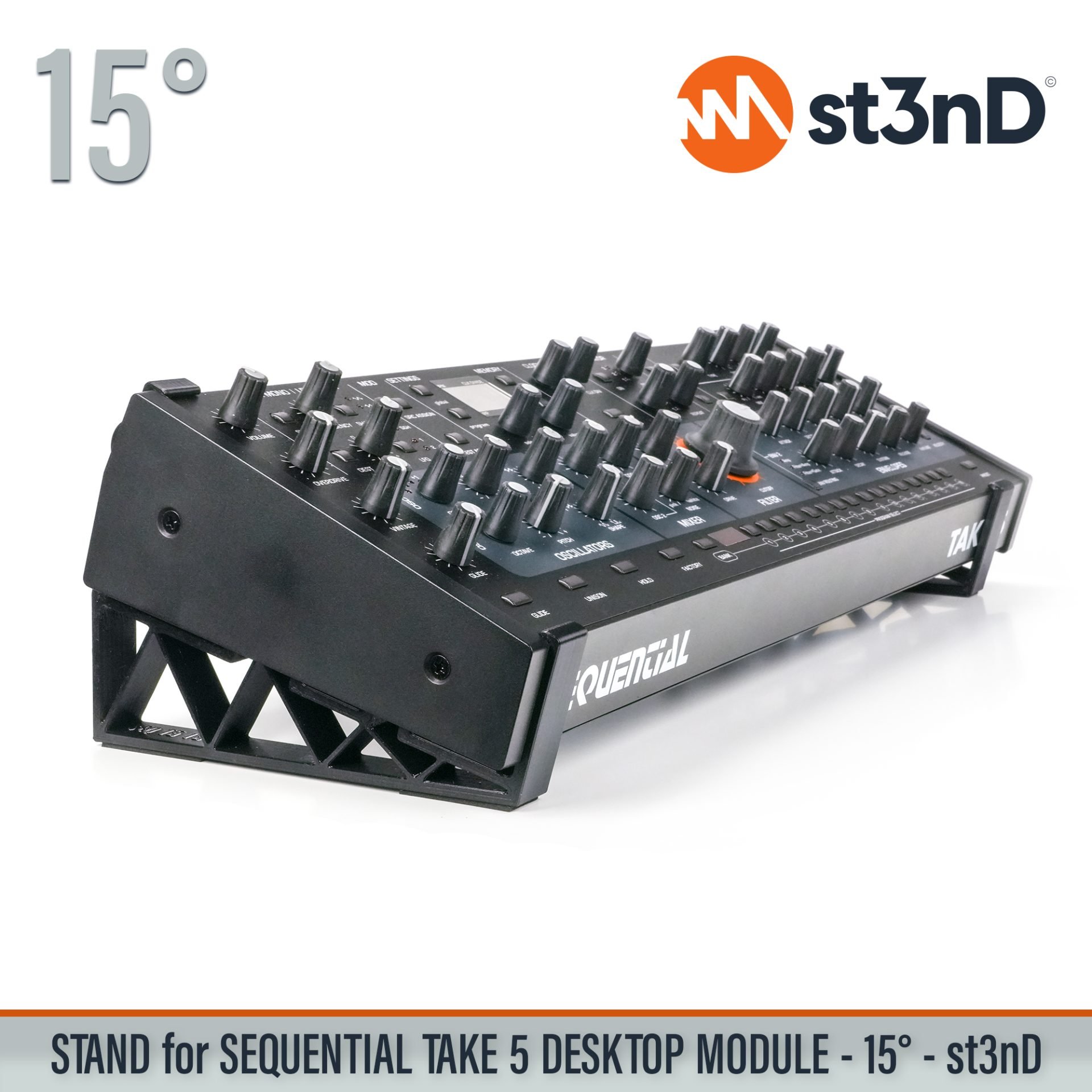 DAVE SMITH INSTRUMENTS desktop synth home studio music portable st3nD stable stand strong sturdy tilted SEQUENTIAL TAKE 5 DESKTOP MODULE SEQUENTIAL TAKE 5 DESKTOP MODULE