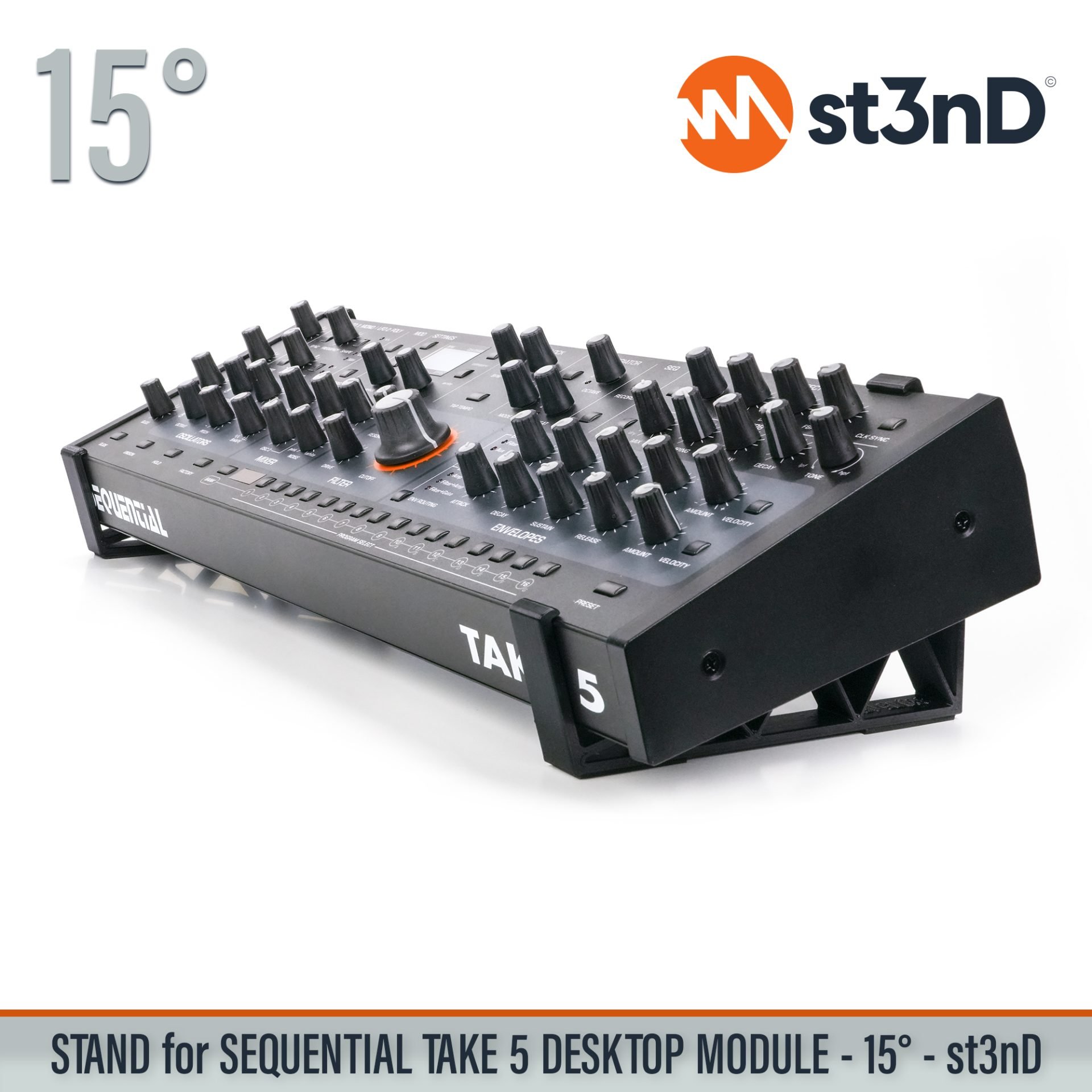 DAVE SMITH INSTRUMENTS desktop synth home studio music portable st3nD stable stand strong sturdy tilted SEQUENTIAL TAKE 5 DESKTOP MODULE SEQUENTIAL TAKE 5 DESKTOP MODULE