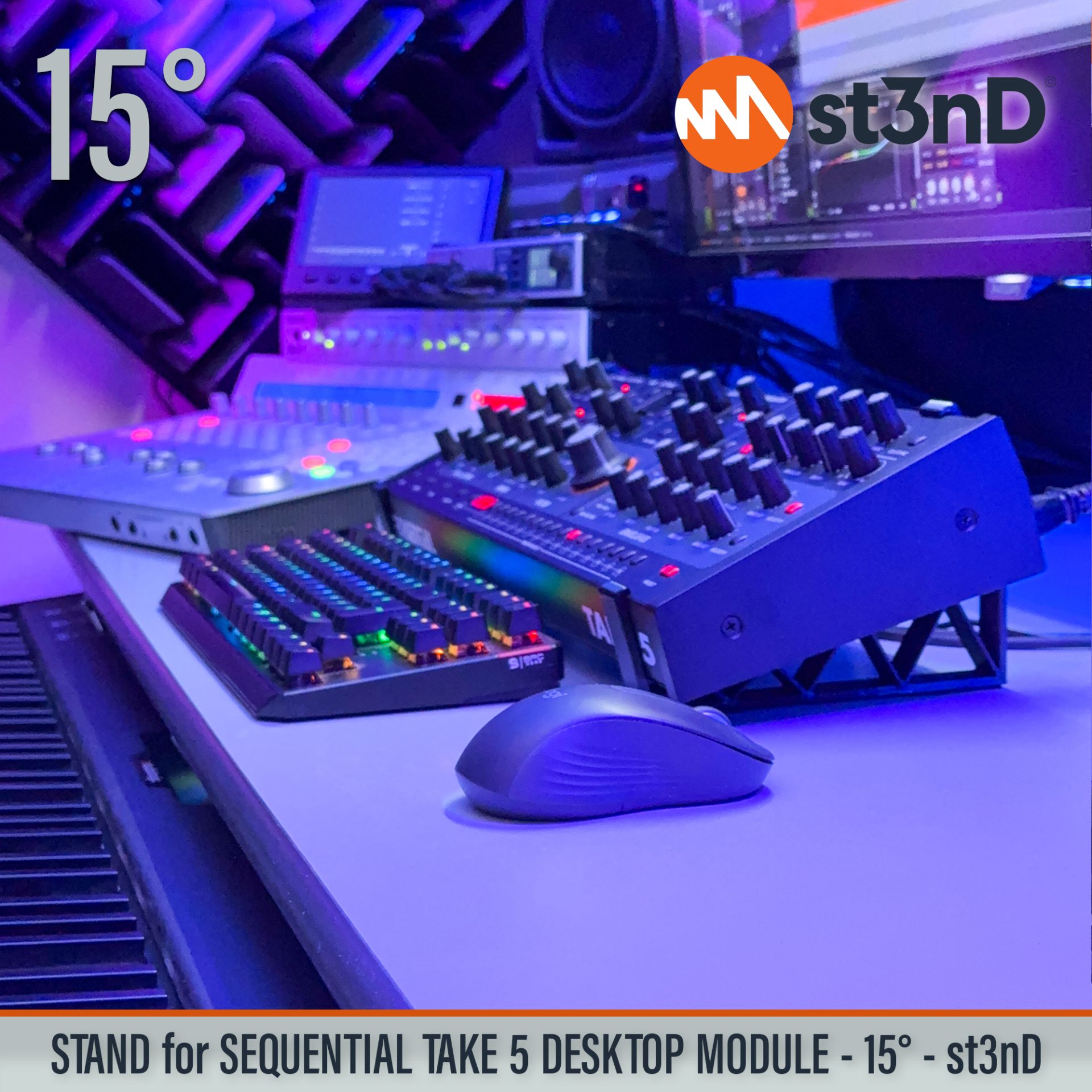 DAVE SMITH INSTRUMENTS desktop synth home studio music portable st3nD stable stand strong sturdy tilted SEQUENTIAL TAKE 5 DESKTOP MODULE SEQUENTIAL TAKE 5 DESKTOP MODULE