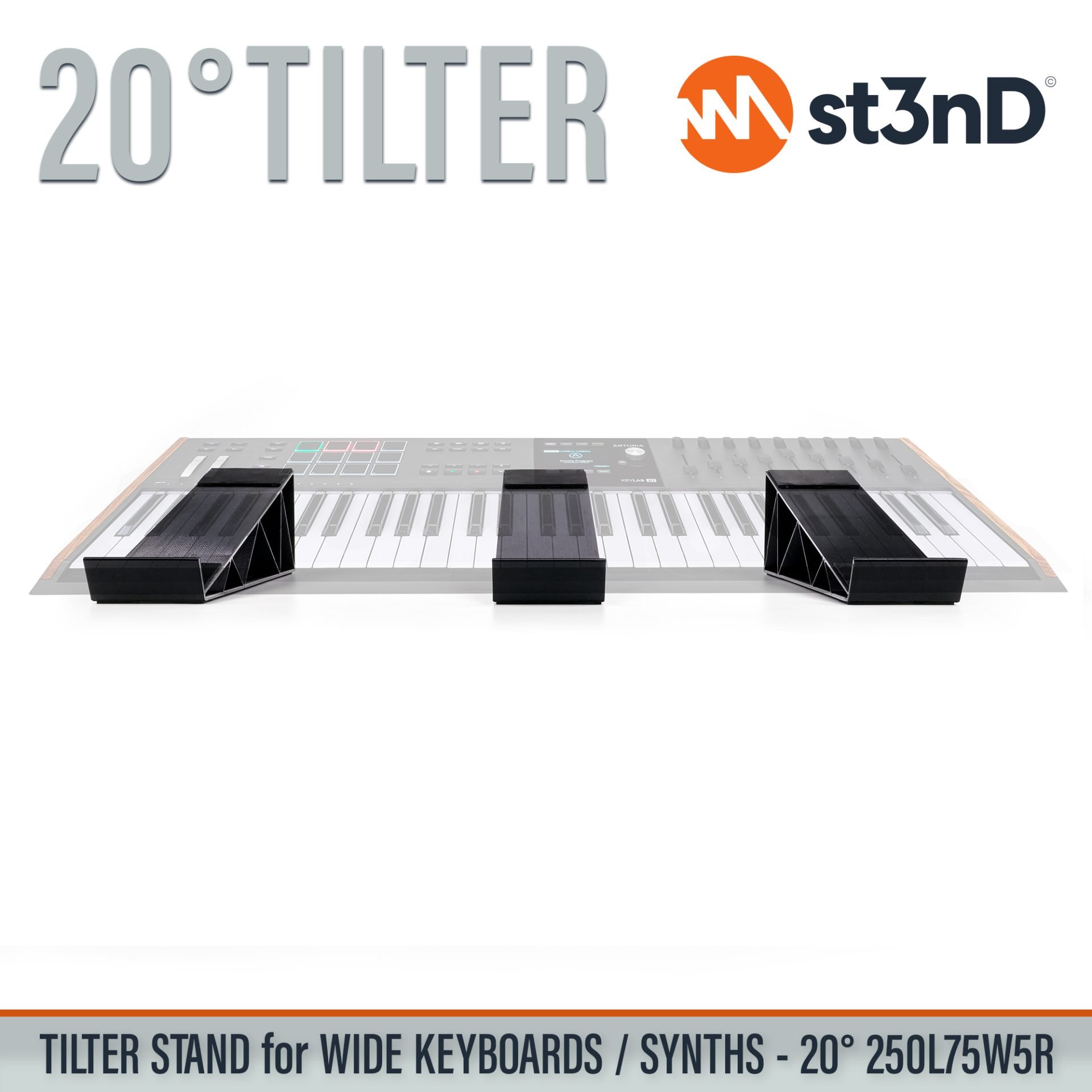 controller keyboard music production portable producer producer device st3nD stand studio accessory synth synth accessory tilted tilter wide keyboard wide stand stand set desktop stand