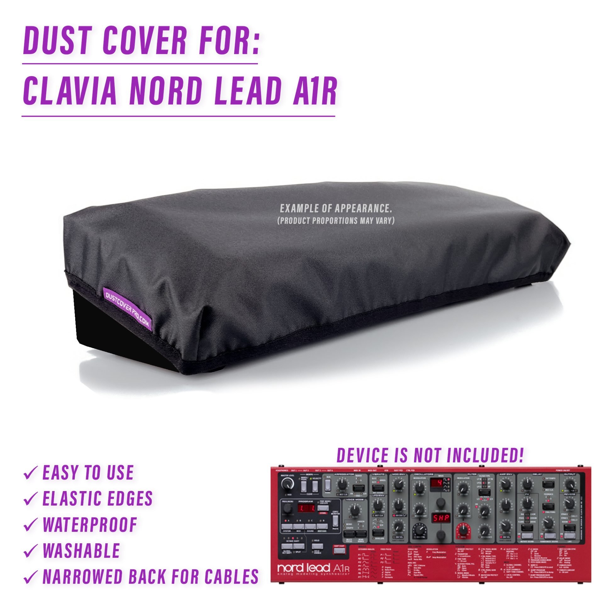 dust cover dustcover dustcoverpro elastic synth synth protection water resistant waterproof clavia nord lead a1r a1r