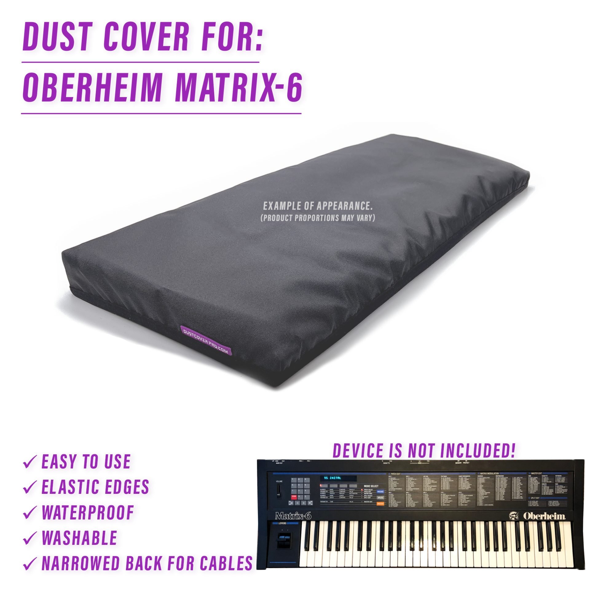 dust cover dustcover dustcoverpro elastic synth synth protection water resistant waterproof oberheim matrix 6 oberheim matrix-6