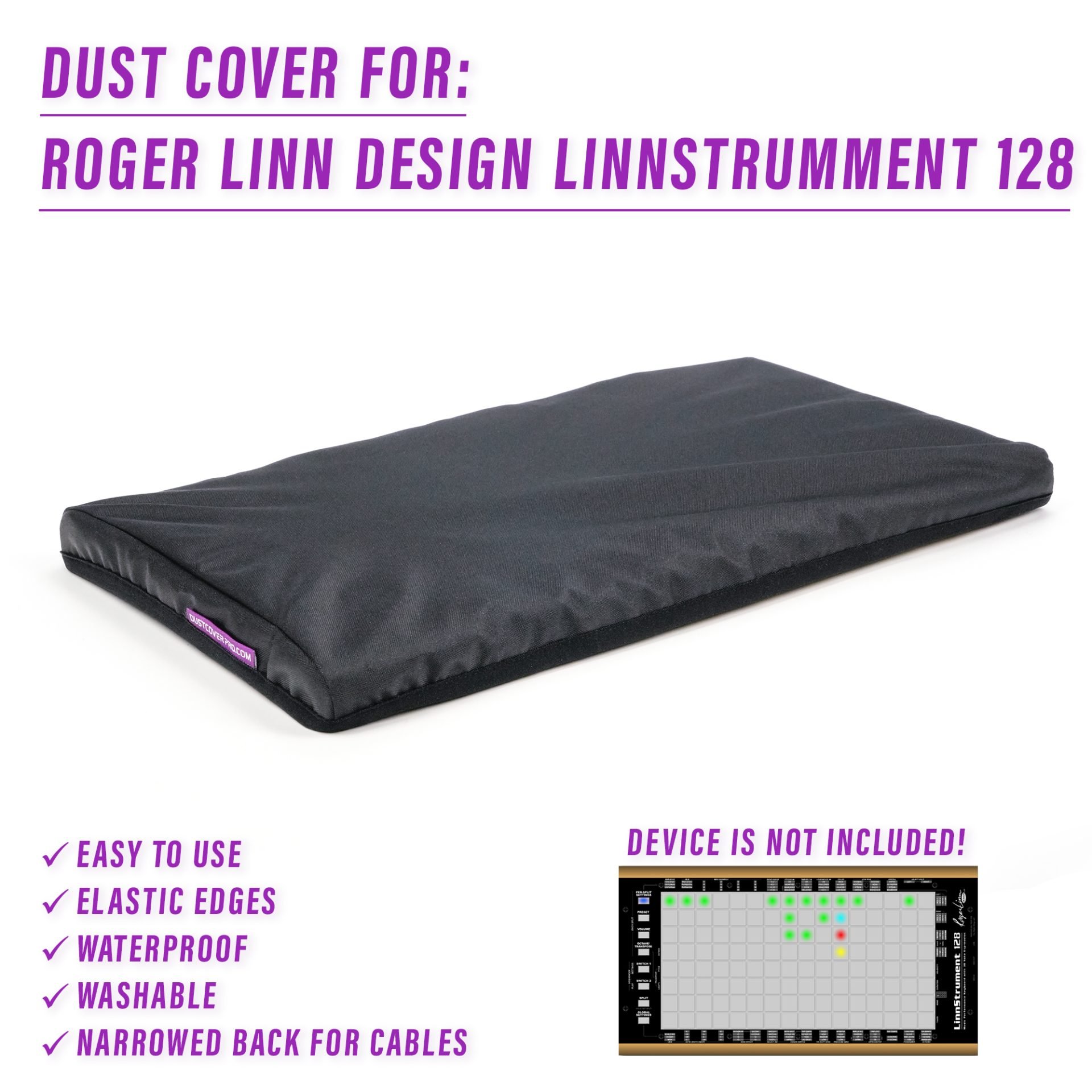 dust cover dustcover dustcoverpro elastic LINNSTRUMENT 128 ROGER LINN DESIGN synth synth protection water resistant waterproof