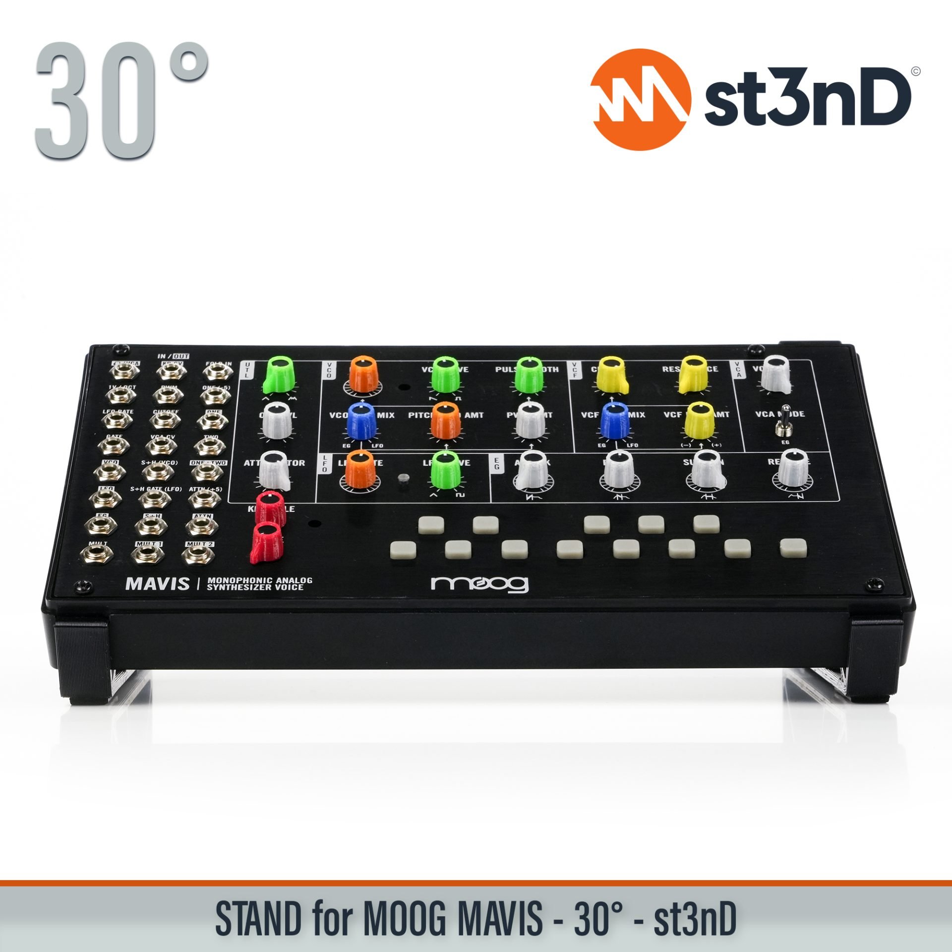desktop synth MOOG portable st3nD stable stand strong sturdy tilted Moog SemiModular moog mavis mavis