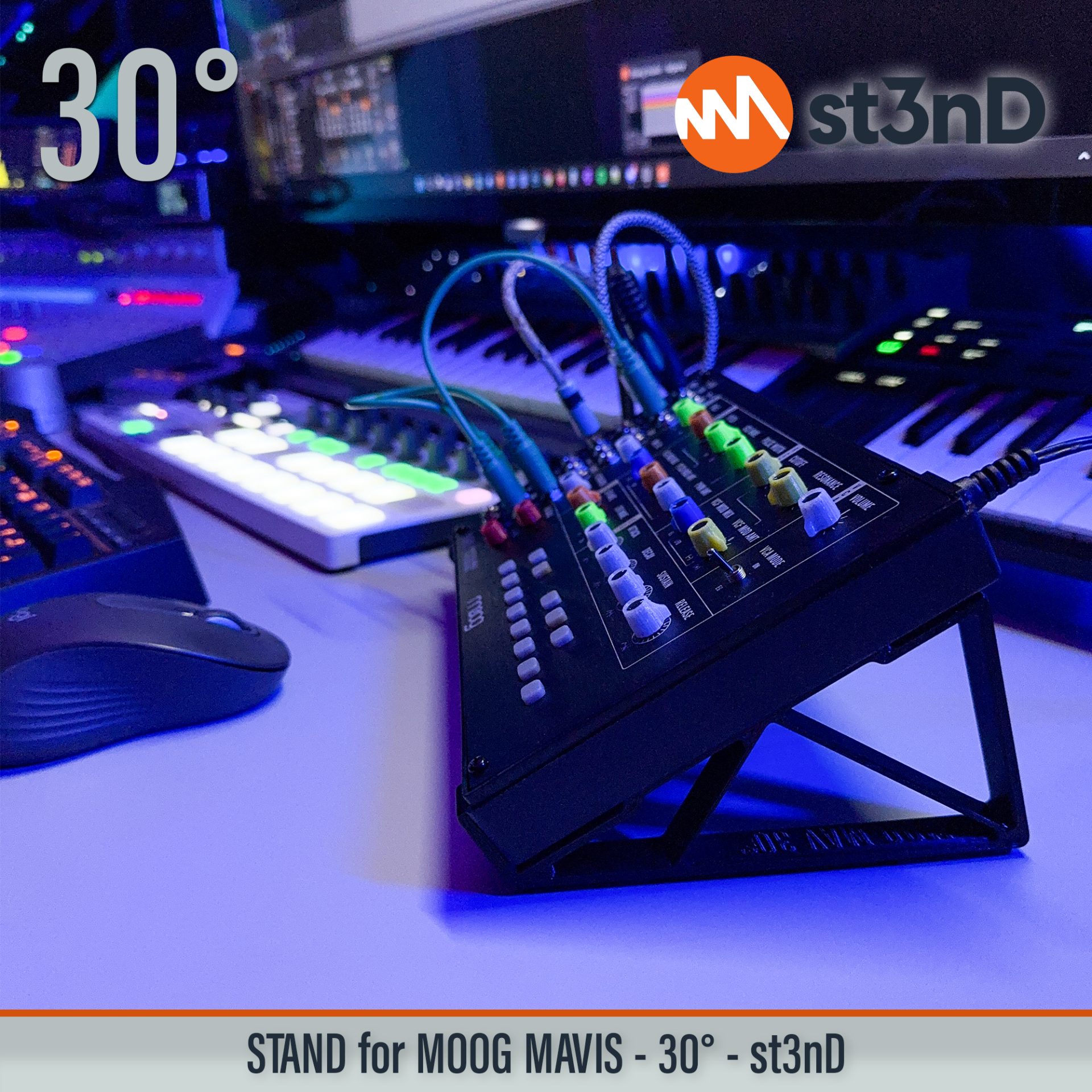 desktop synth MOOG portable st3nD stable stand strong sturdy tilted Moog SemiModular moog mavis mavis