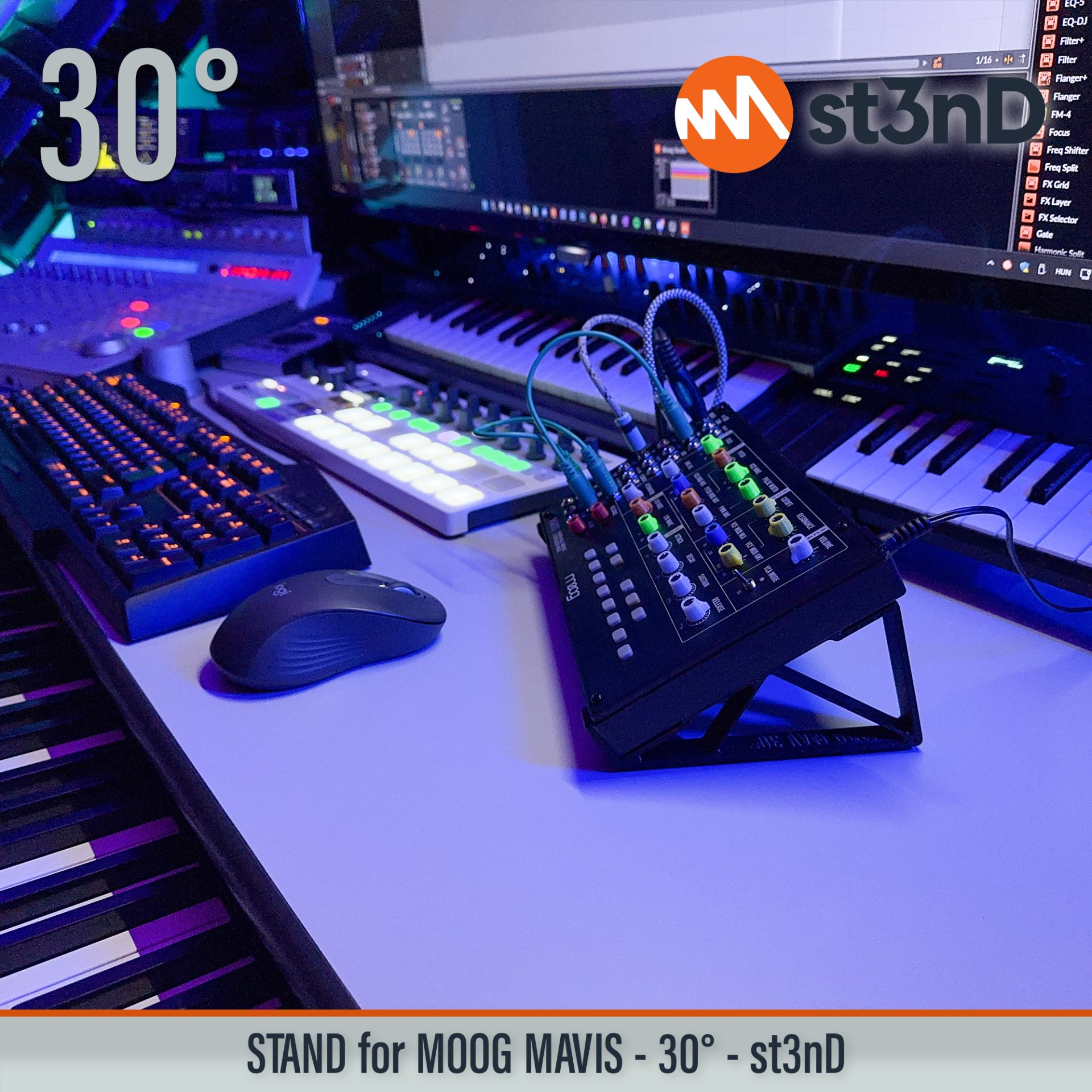 desktop synth MOOG portable st3nD stable stand strong sturdy tilted Moog SemiModular moog mavis mavis