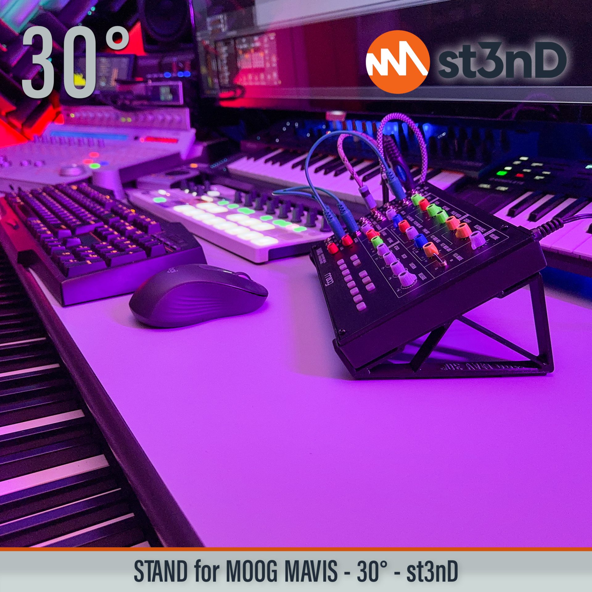 desktop synth MOOG portable st3nD stable stand strong sturdy tilted Moog SemiModular moog mavis mavis