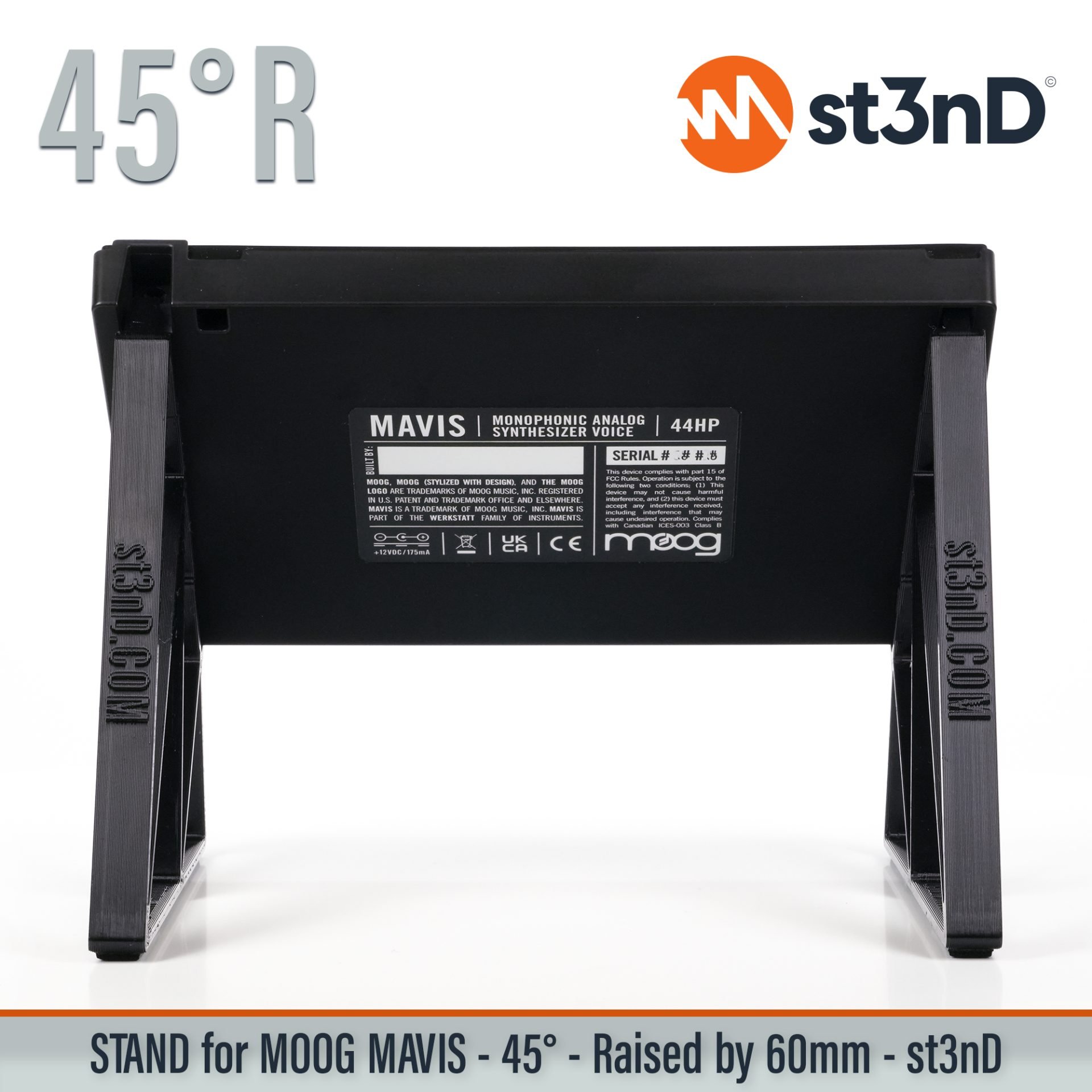 desktop synth mavis MOOG moog mavis Moog SemiModular portable st3nD stable stand strong sturdy tilted raised stand raised elevated