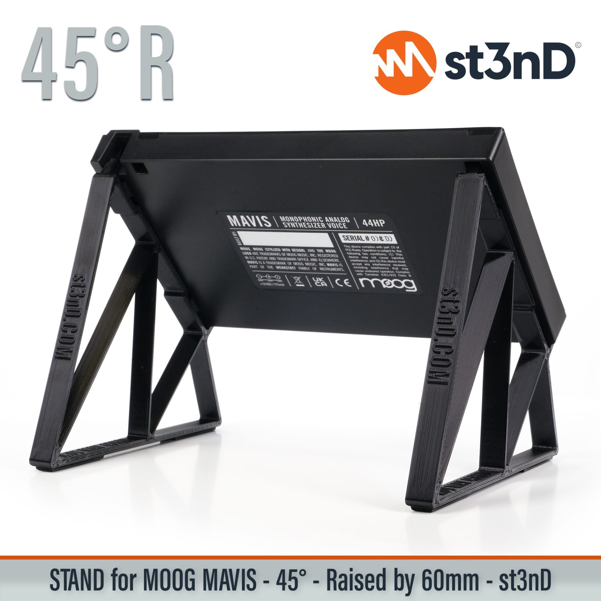 desktop synth mavis MOOG moog mavis Moog SemiModular portable st3nD stable stand strong sturdy tilted raised stand raised elevated