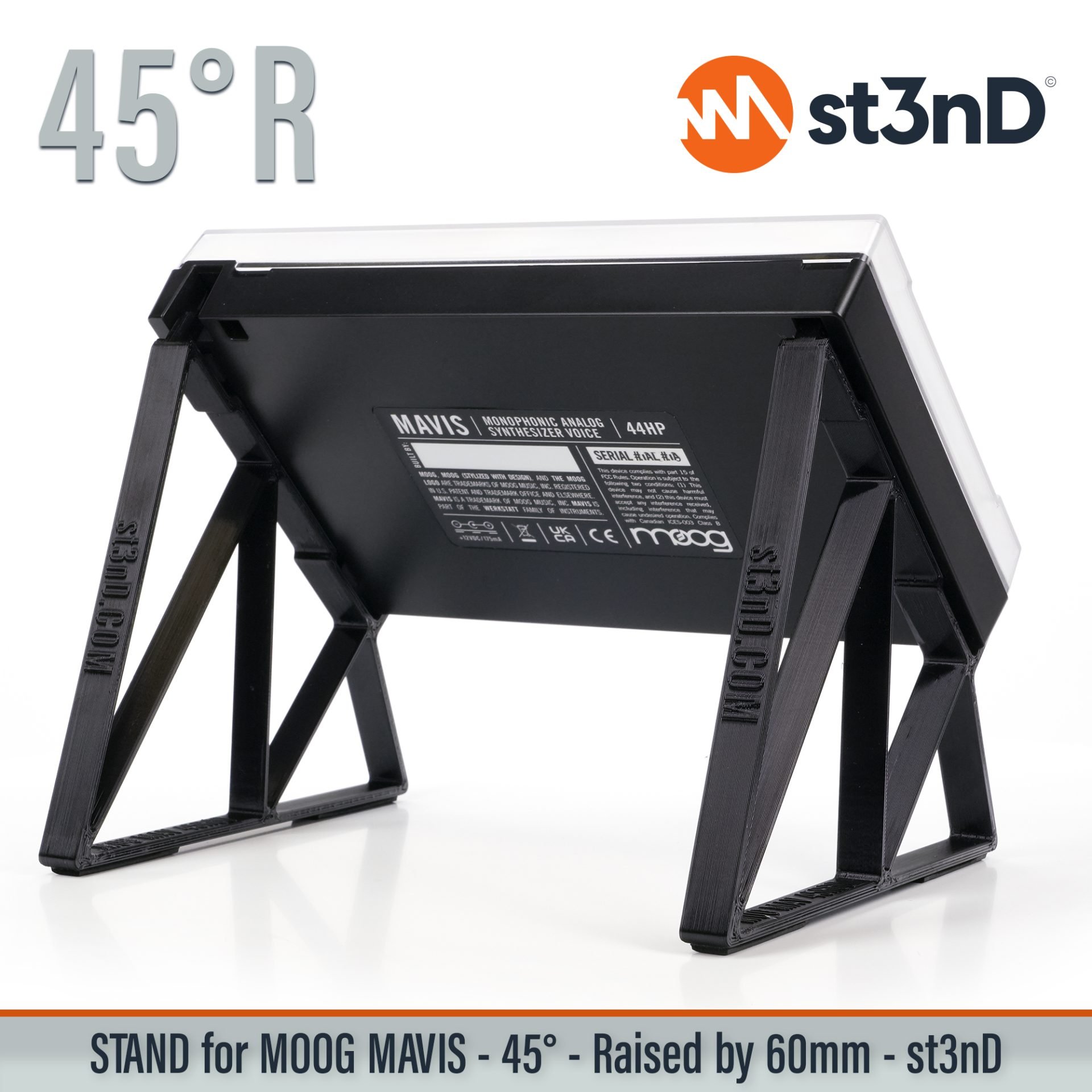 desktop synth mavis MOOG moog mavis Moog SemiModular portable st3nD stable stand strong sturdy tilted raised stand raised elevated
