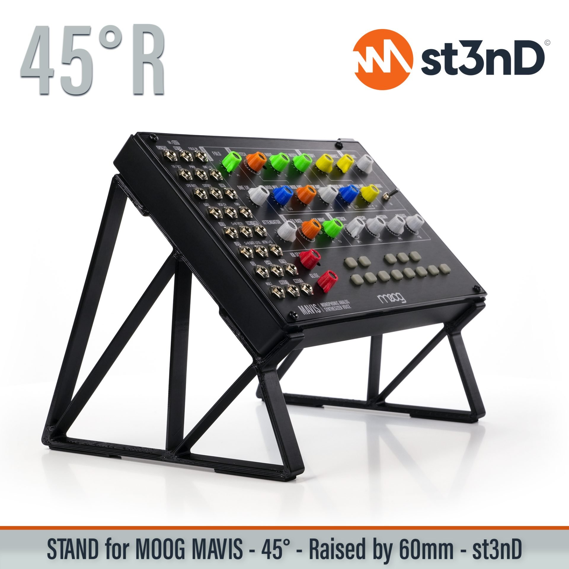 desktop synth mavis MOOG moog mavis Moog SemiModular portable st3nD stable stand strong sturdy tilted raised stand raised elevated
