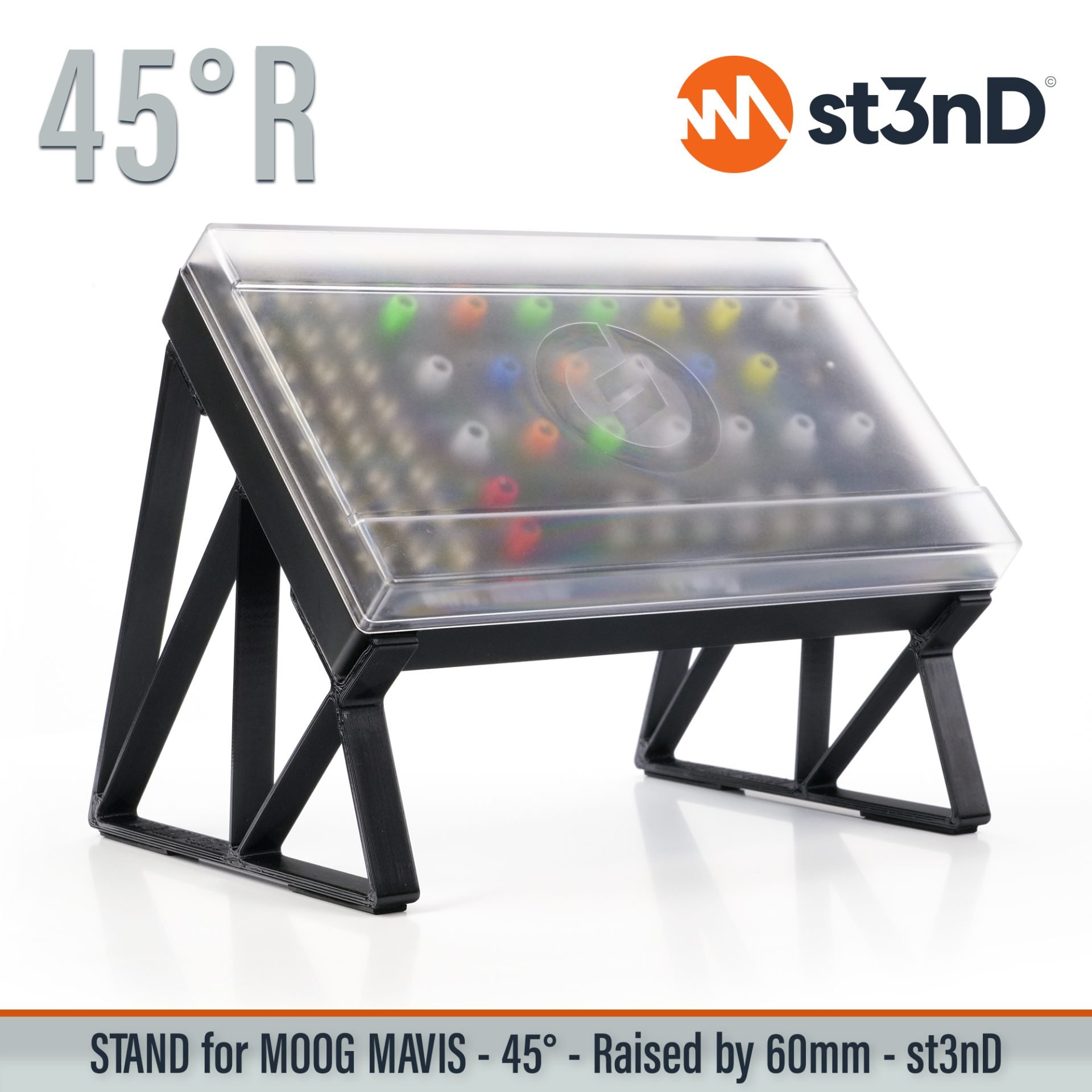 desktop synth mavis MOOG moog mavis Moog SemiModular portable st3nD stable stand strong sturdy tilted raised stand raised elevated