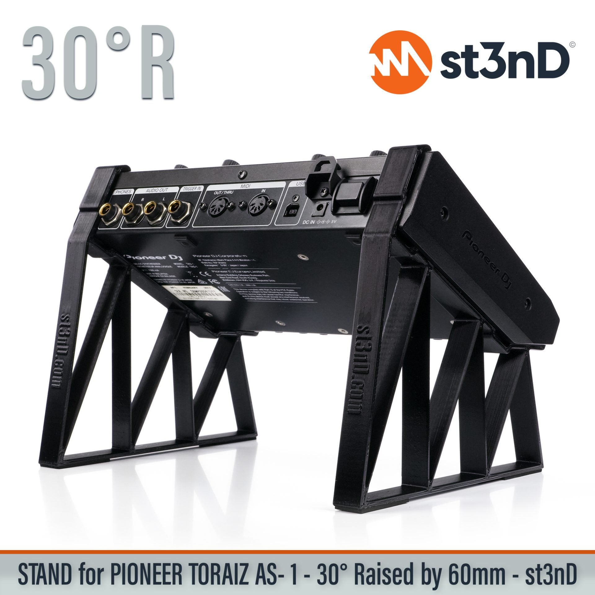 raised analog synth as-1 as1 dj equipment Pioneer DJ pioneer dj toraiz portable sampler st3nD stable stand strong sturdy tilted Toraiz AS-1