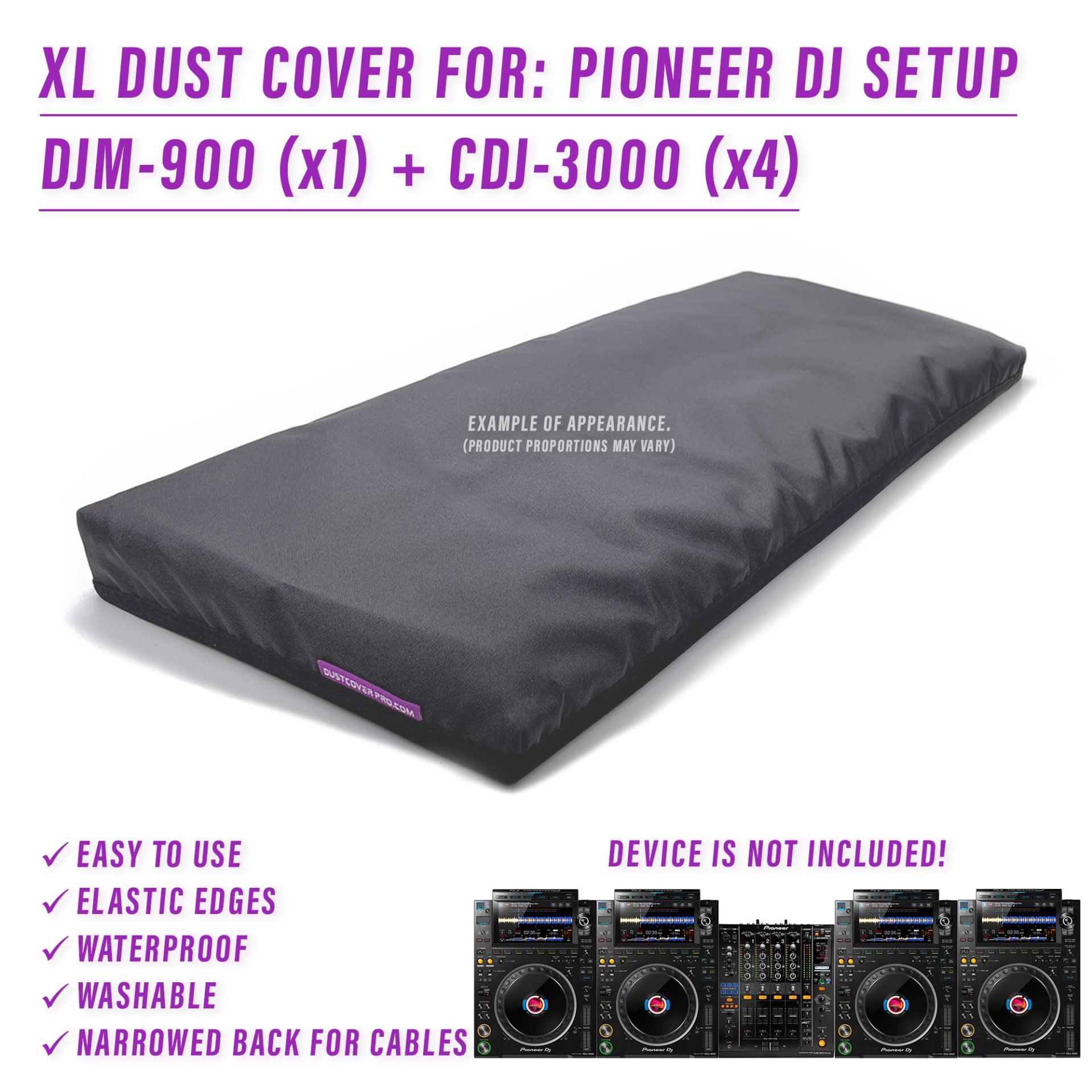 ALLEN Heath Xone 96 cdj 3000 DJ LIVE SET DJM-900 dust cover dustcover dustcoverpro elastic PIONEER Pioneer DJ PIONEER DJ SETUP Pioneer DJM-900NXS Pioneer DJM-900NXS2 synth water resistant waterproof