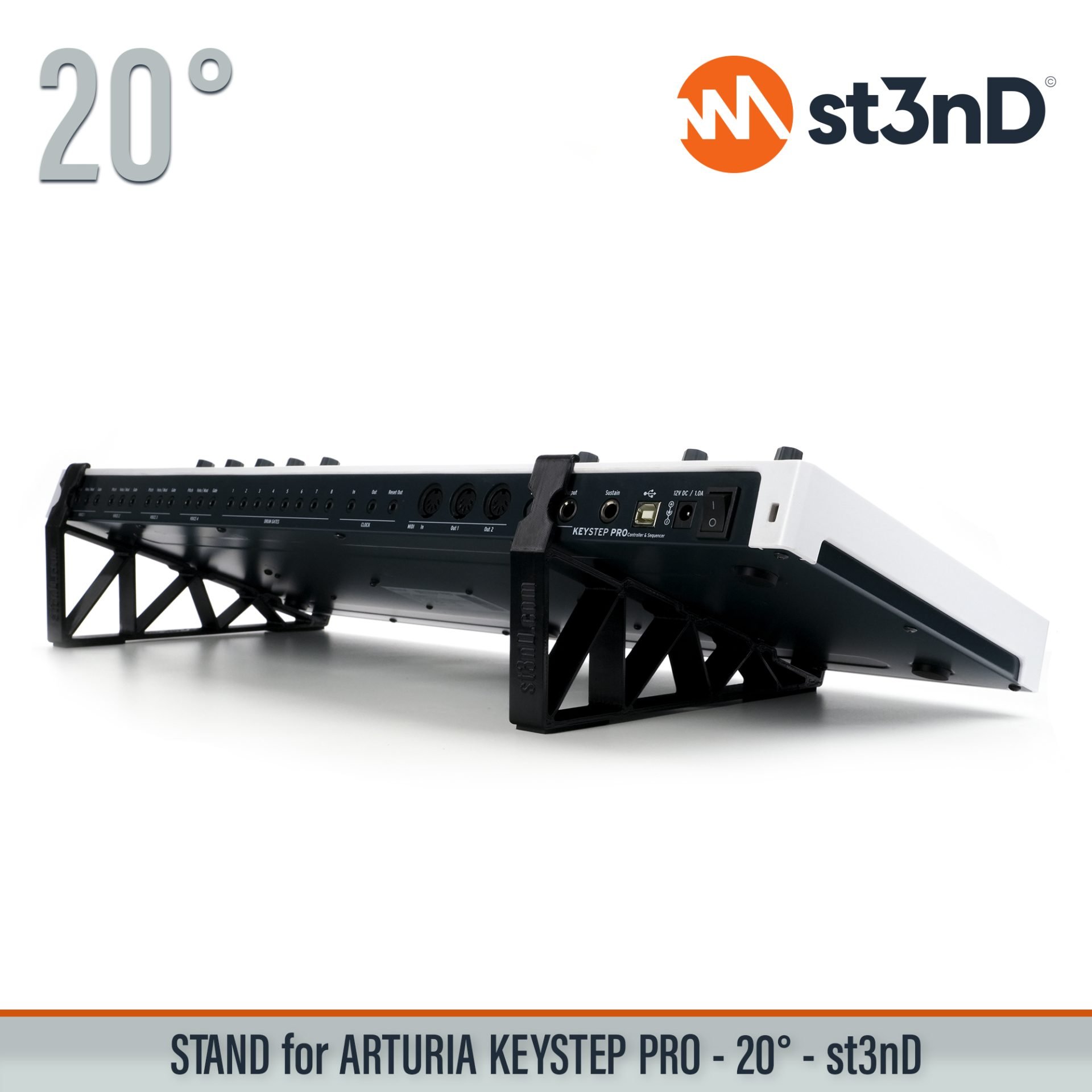 arturia daw portable sequencer st3nD stable stand strong sturdy synth accessory tilted eurorack sequencer Arturia KeyStep Pro KeyStep Pro daw controller semi modular keys midi controller eurorack controller