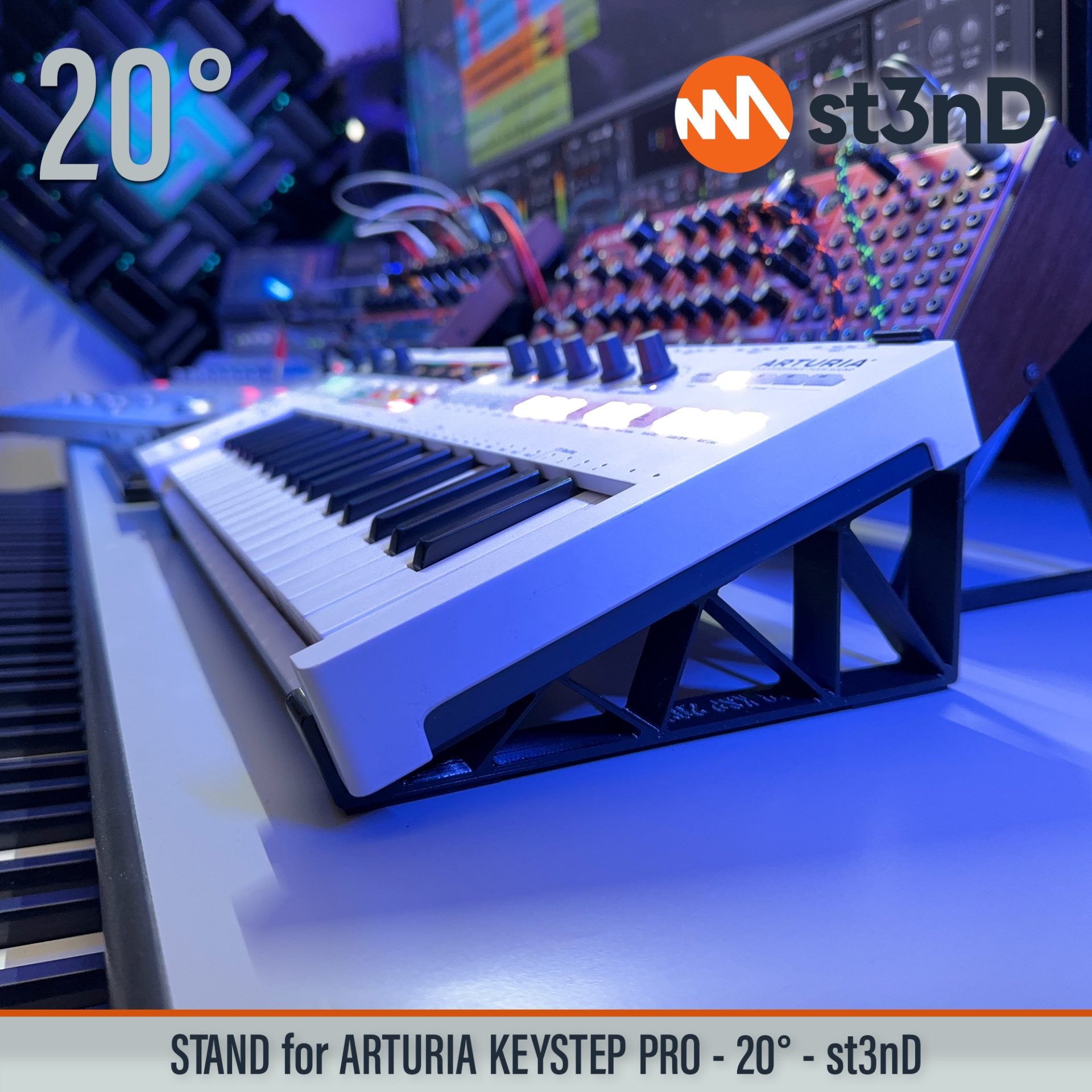 arturia daw portable sequencer st3nD stable stand strong sturdy synth accessory tilted eurorack sequencer Arturia KeyStep Pro KeyStep Pro daw controller semi modular keys midi controller eurorack controller