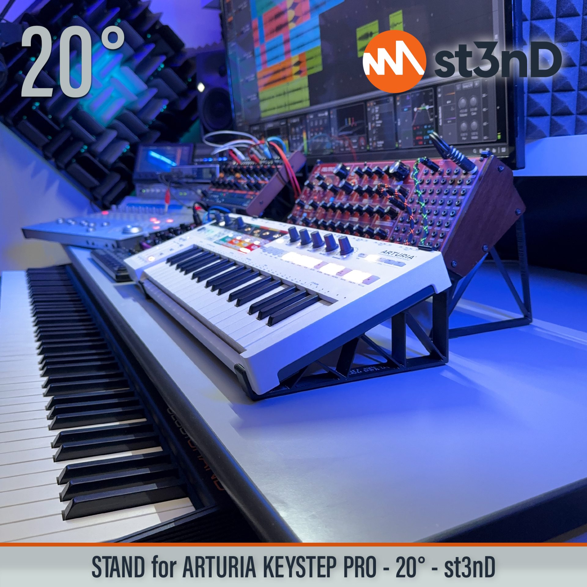 arturia daw portable sequencer st3nD stable stand strong sturdy synth accessory tilted eurorack sequencer Arturia KeyStep Pro KeyStep Pro daw controller semi modular keys midi controller eurorack controller