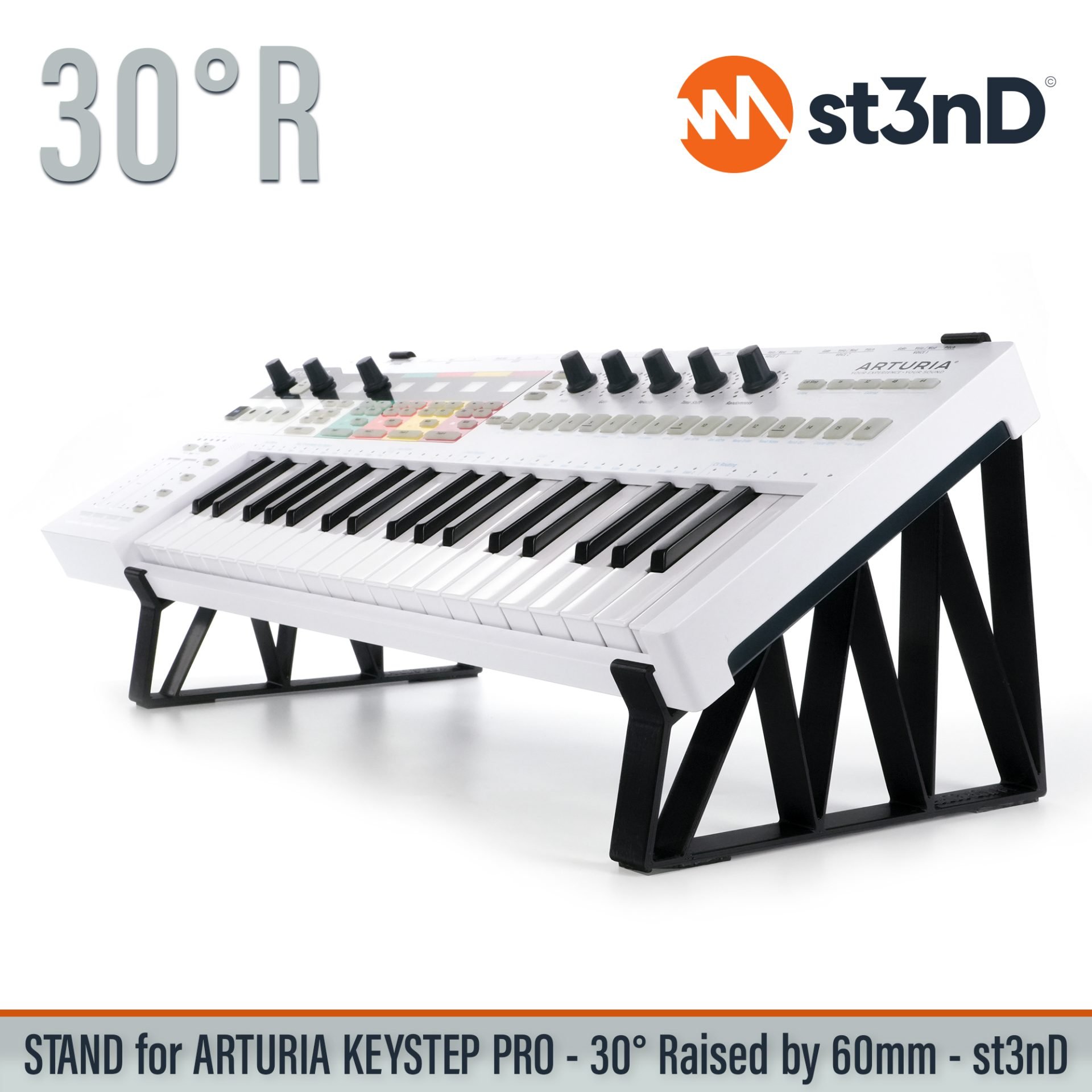 arturia ARTURIA Keystep Pro daw daw controller eurorack controller eurorack sequencer Keystep Pro midi controller polyphonic sequencing controller polyphonic sequencing keyboard portable semi modular keys sequencer st3nD stable stand strong sturdy synth accessory tilted