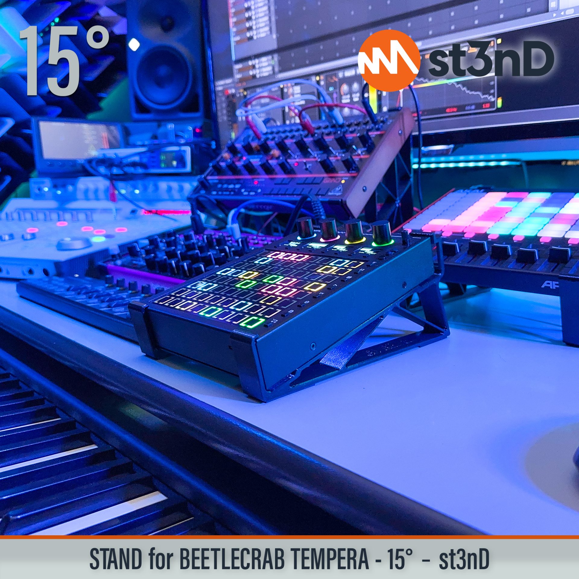 controller instrument accessory portable st3nD stable stand strong sturdy synth tilted Tempera Granular sampling instrument BeetleCrab Audio BeetleCrab Tempera