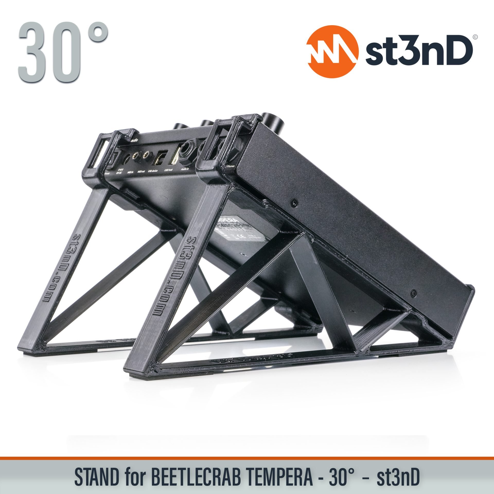 BEETLECRAB AUDIO BEETLECRAB TEMPERA controller Granular sampling instrument instrument accessory portable st3nD stable stand strong sturdy synth Tempera tilted