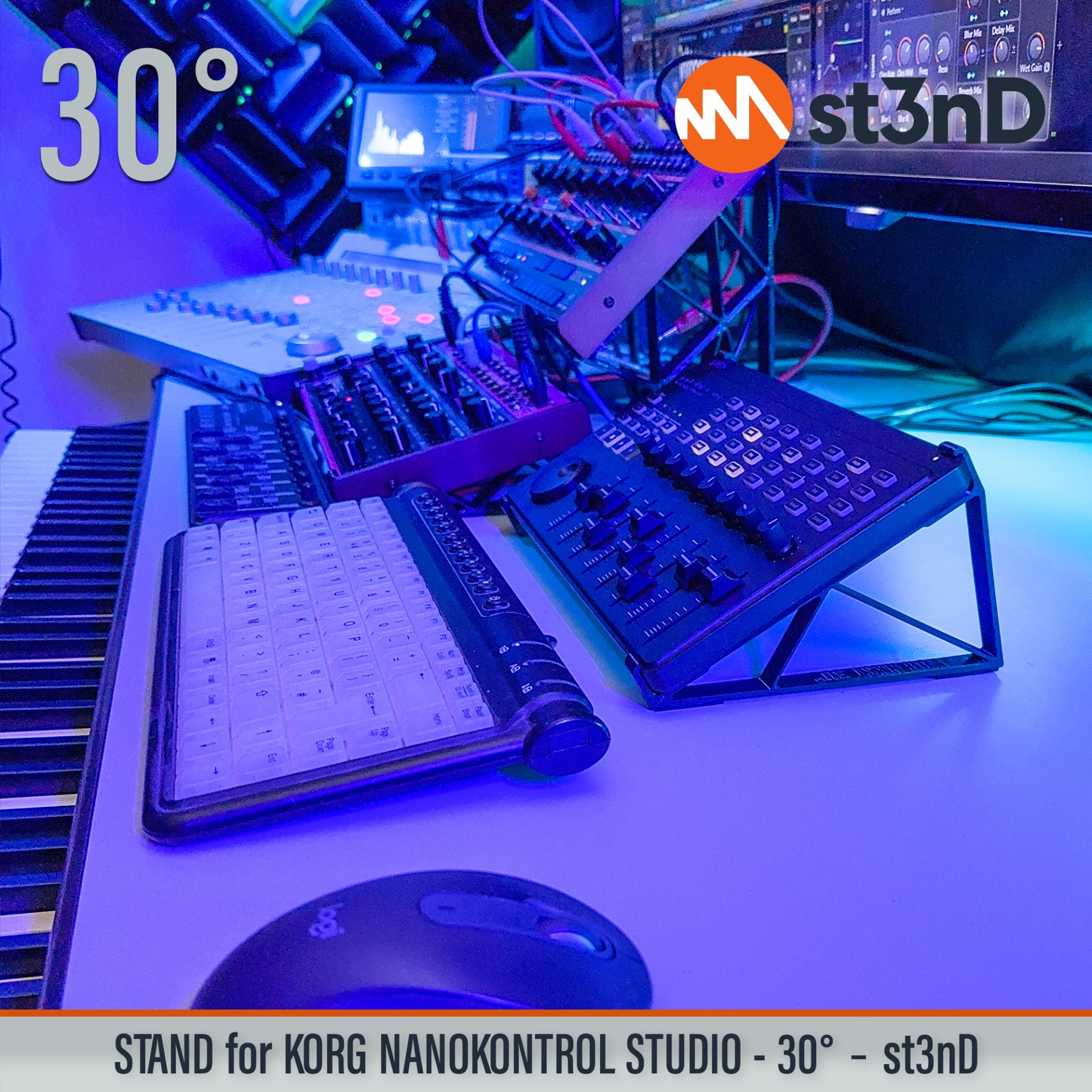 controller instrument accessory portable st3nD stable stand strong sturdy synth tilted Korg nanoKONTROL Studio Korg nanoKONTROL Studio Mobile MIDI Controller