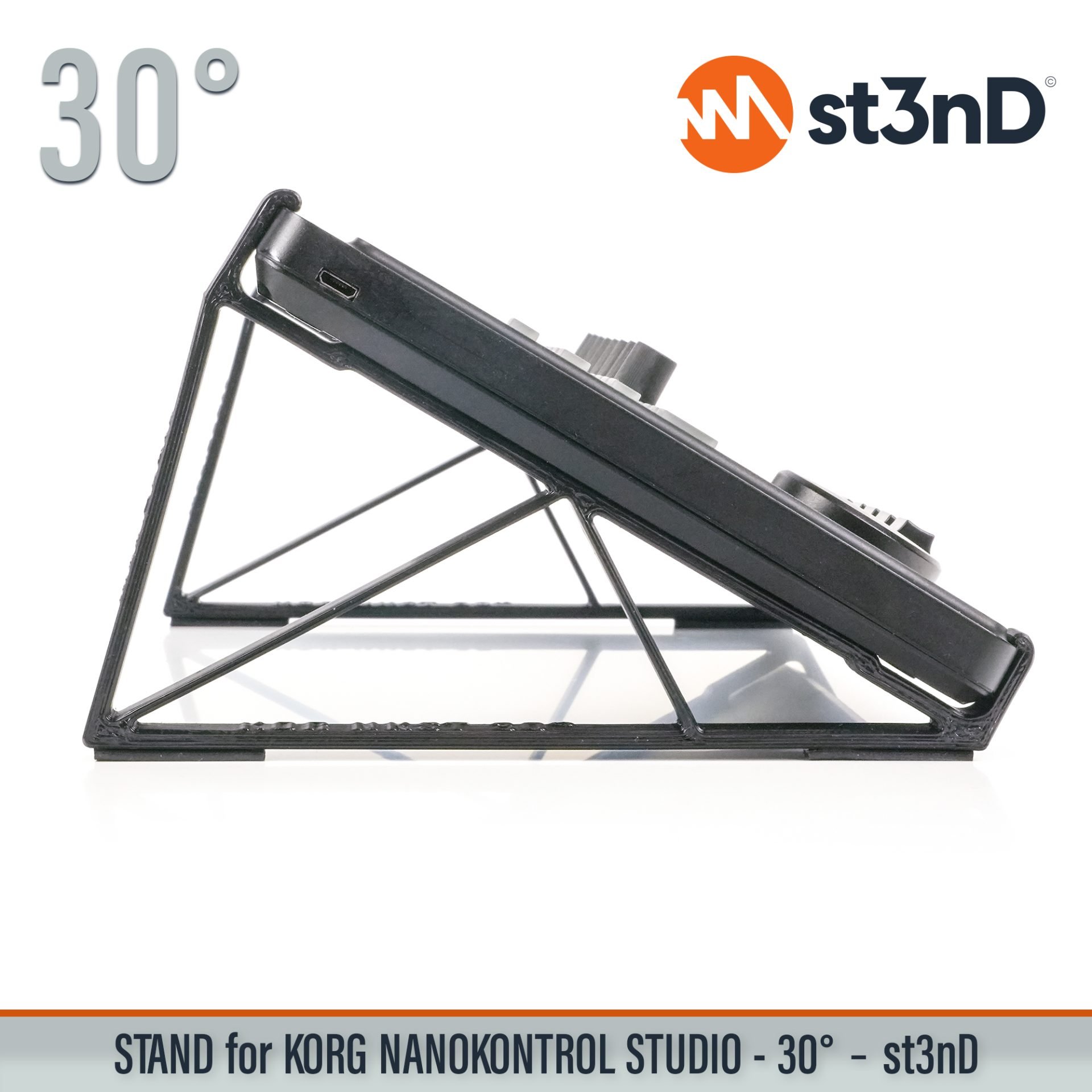 controller instrument accessory portable st3nD stable stand strong sturdy synth tilted Korg nanoKONTROL Studio Korg nanoKONTROL Studio Mobile MIDI Controller