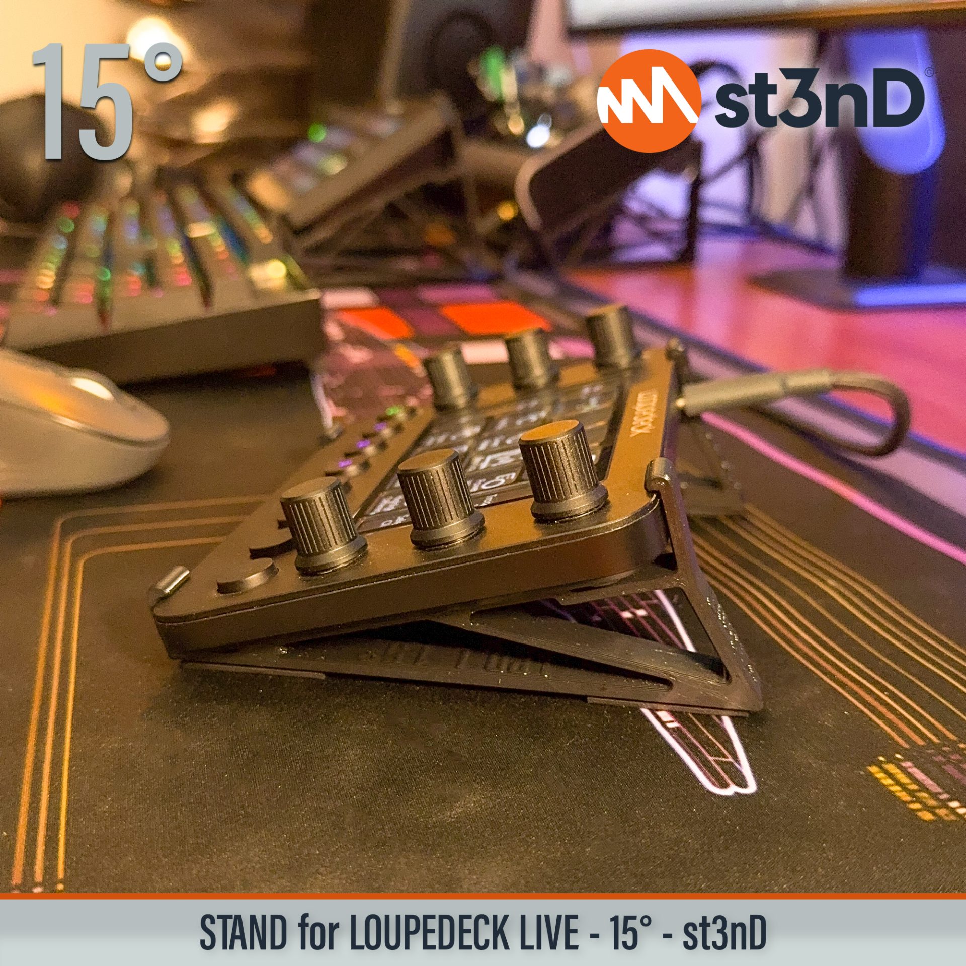 photoshop portable st3nD stable stand strong sturdy tilted video editing Loupedeck Live Loupedeck multi-purpose interface ultimate console for content creators ultimate console for streamers powerful interface