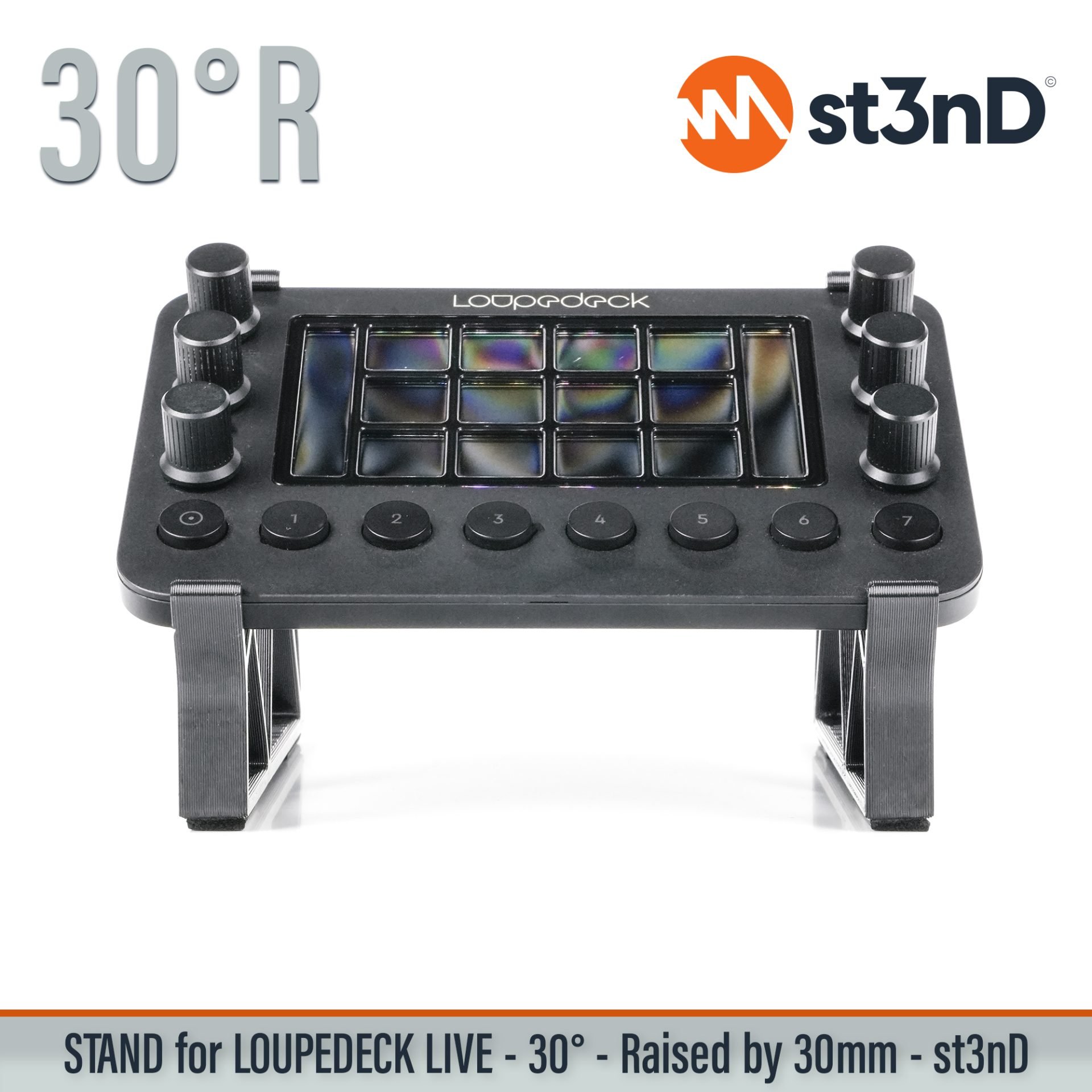 Loupedeck Live LOUPEDECK+ multi-purpose interface photoshop portable powerful interface st3nD stable stand strong sturdy tilted ultimate console for content creators ultimate console for streamers video editing