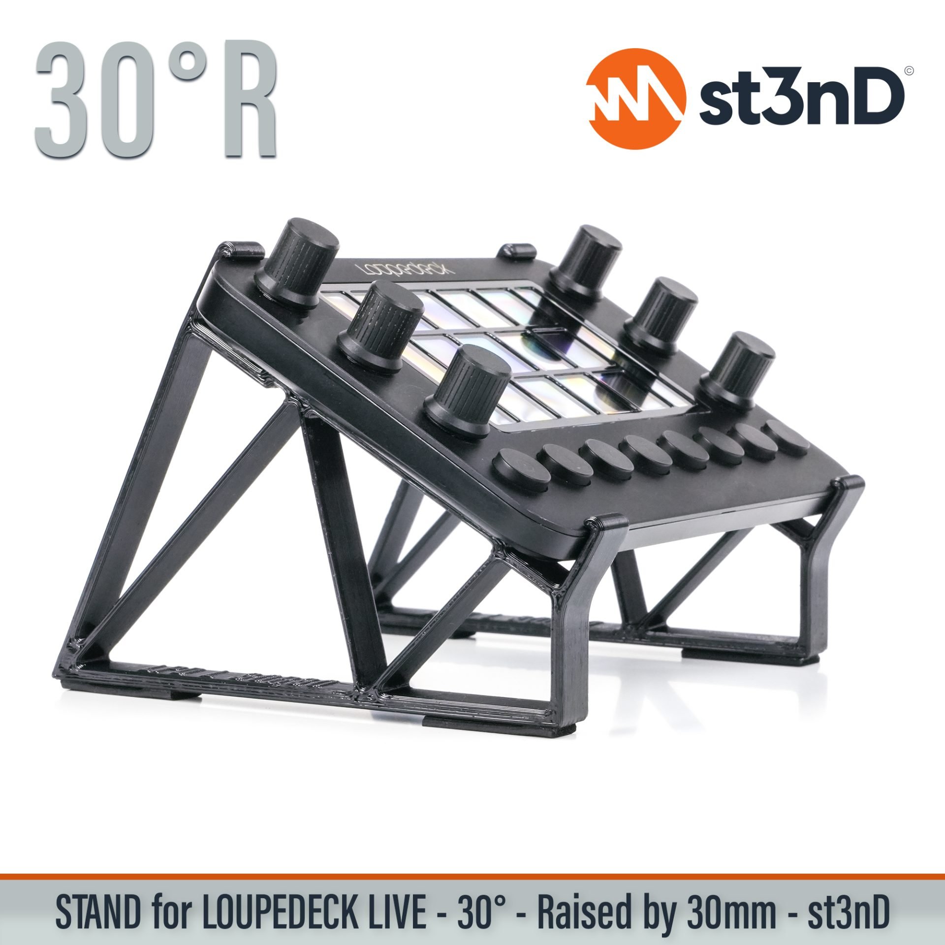 Loupedeck Live LOUPEDECK+ multi-purpose interface photoshop portable powerful interface st3nD stable stand strong sturdy tilted ultimate console for content creators ultimate console for streamers video editing