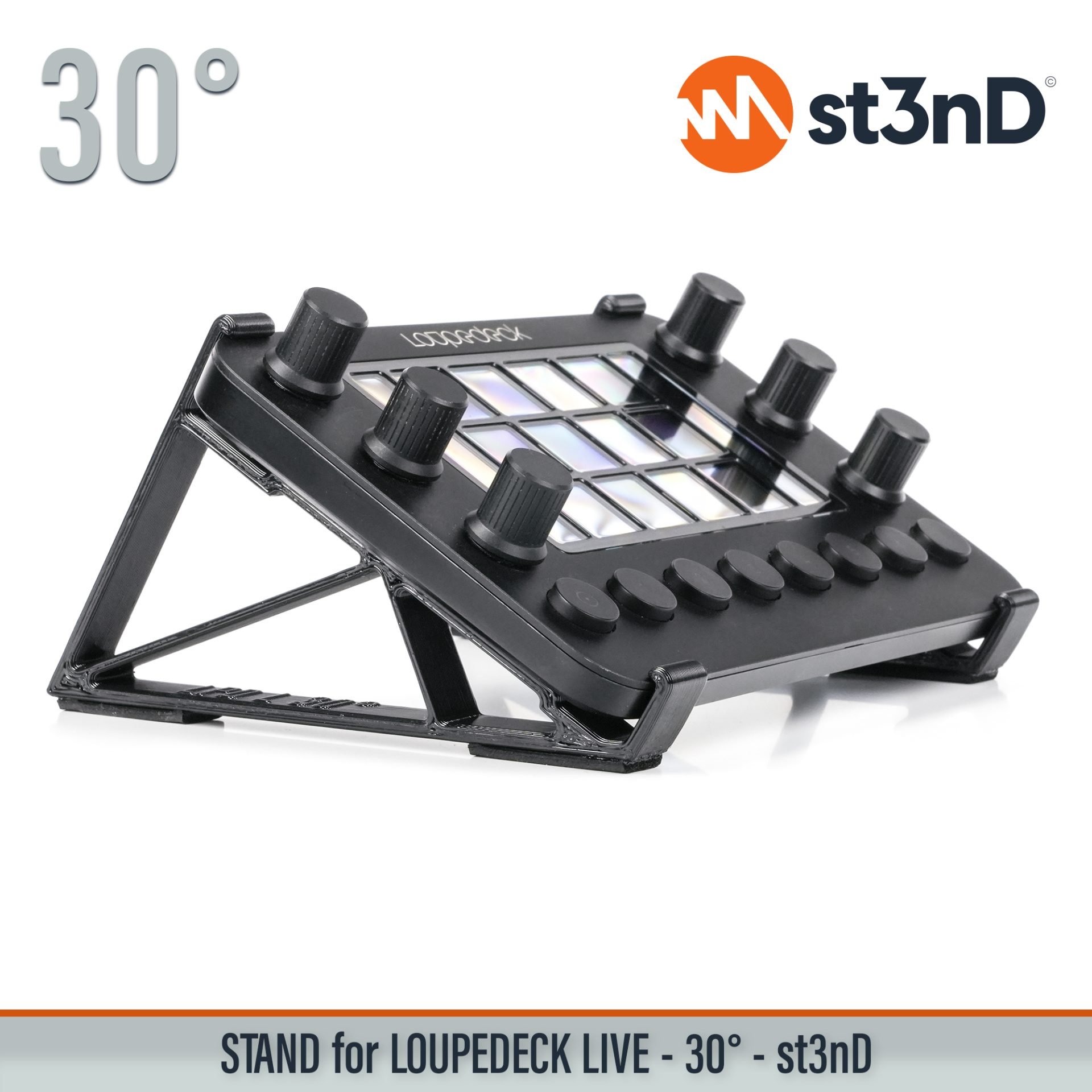 Loupedeck Live multi-purpose interface photoshop portable powerful interface st3nD stable stand strong sturdy tilted ultimate console for content creators ultimate console for streamers video editing Loupedeck